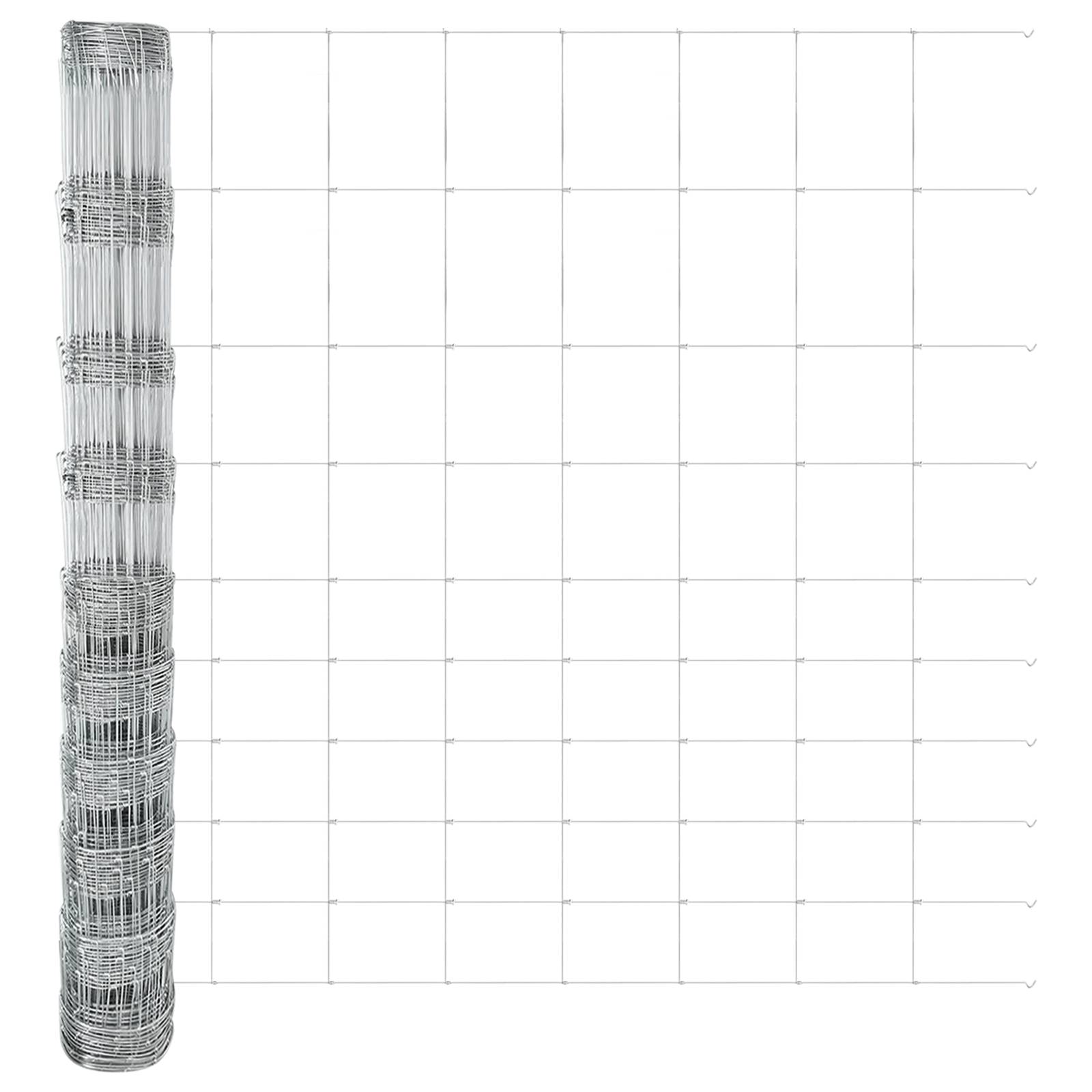 vidaXL Feldzaun 1,2x25 m Galvanisierter Stahl