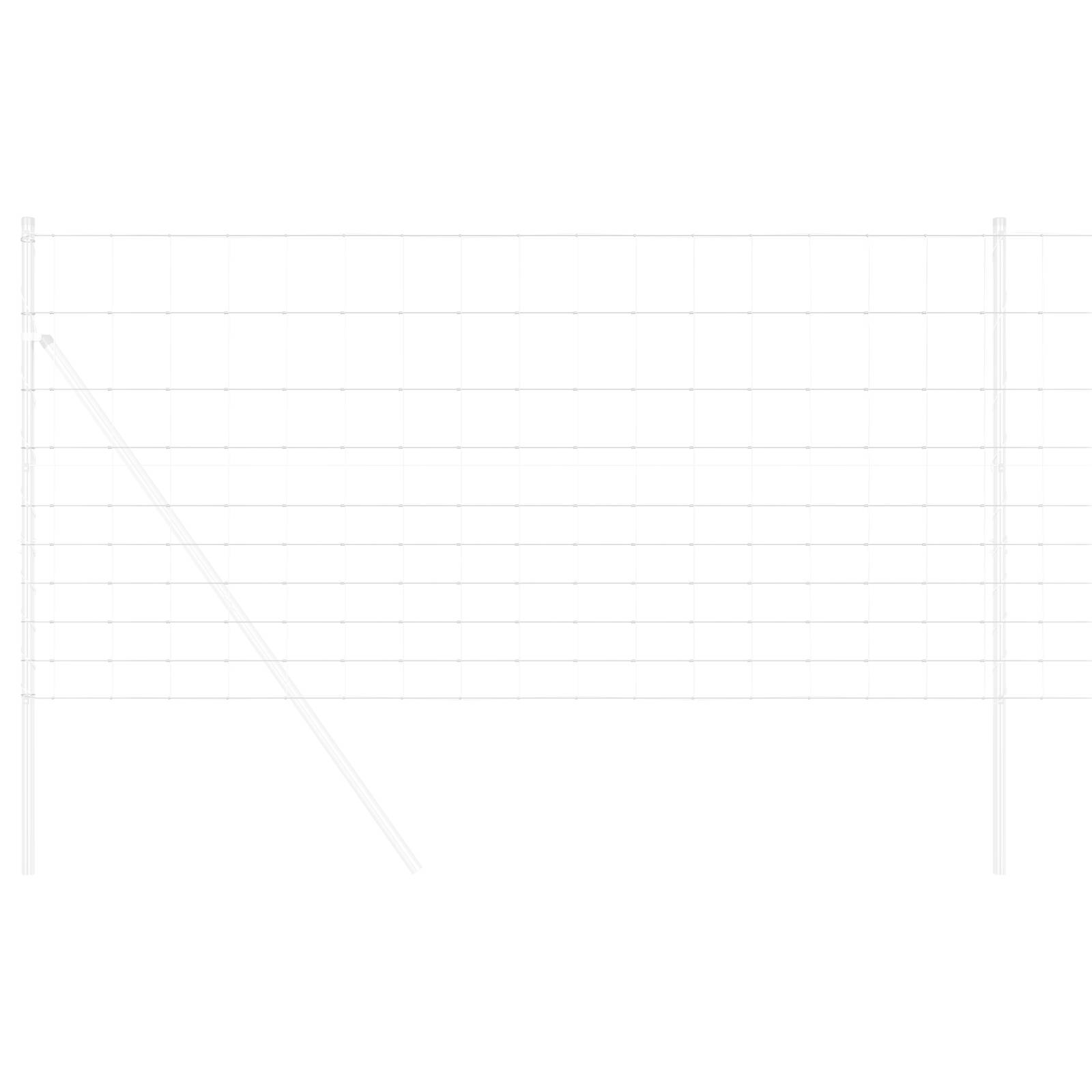 vidaXL Feldzaun 1,2x25 m Galvanisierter Stahl