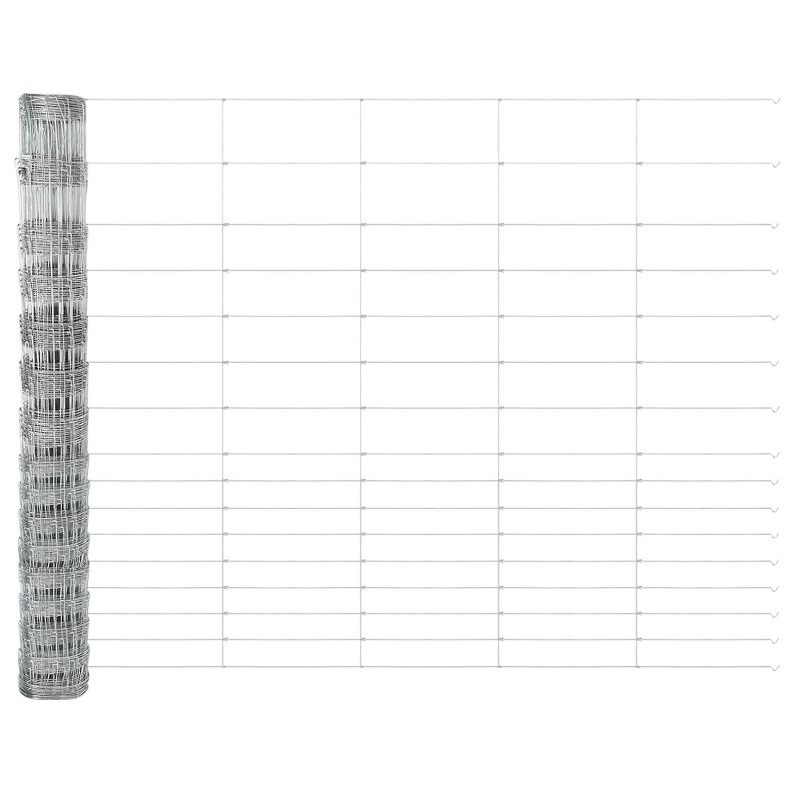 vidaXL Feldzaun 1,2x25 m Verzinkter Stahl