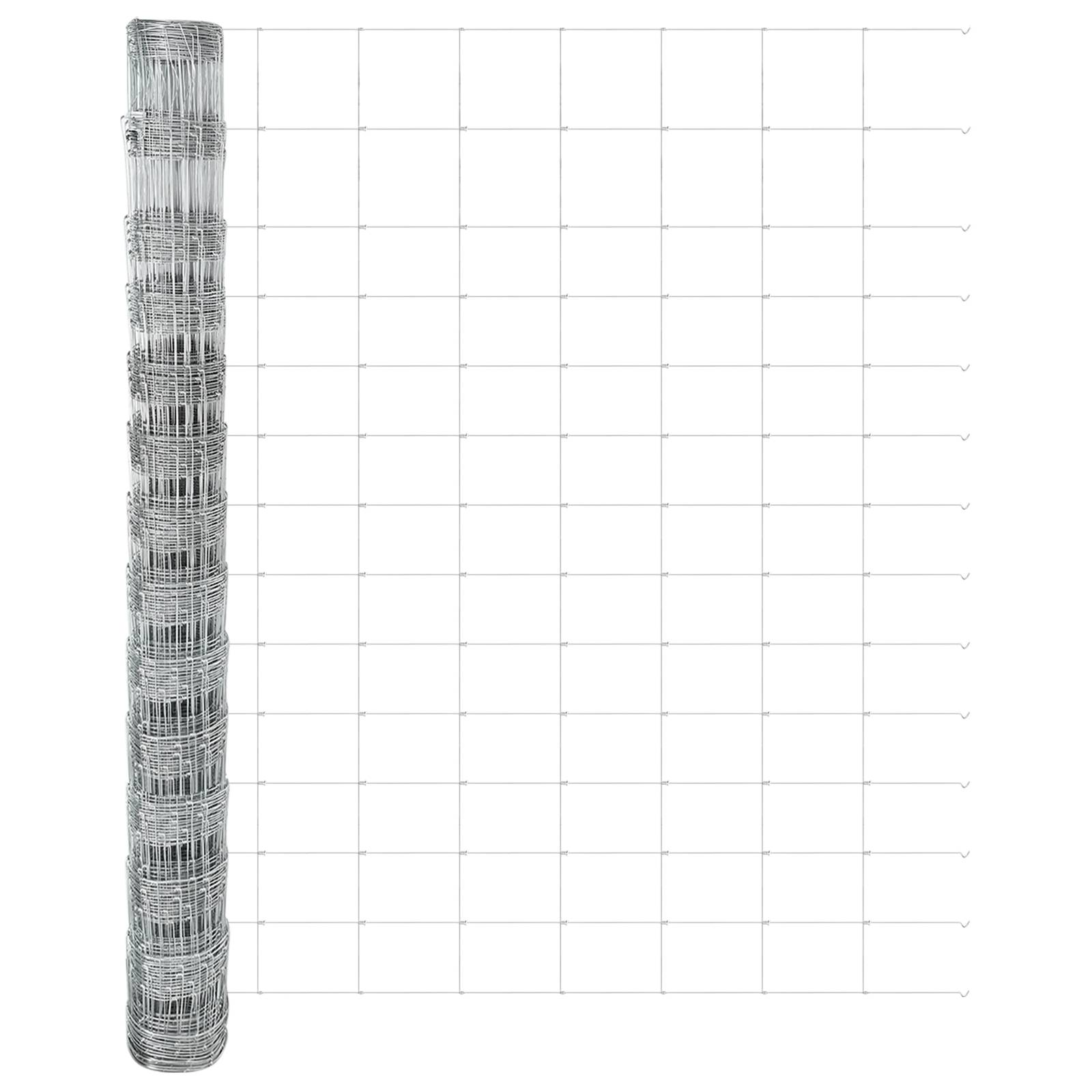 vidaXL Feldzaun 1,4x25 m Verzinkter Stahl