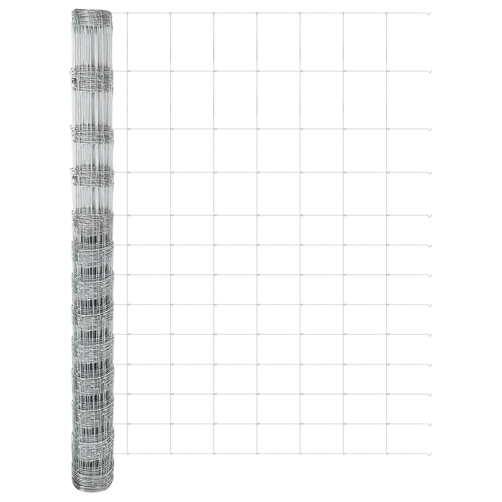 vidaXL Feldzaun 1,5x50 m Verzinkter Stahl