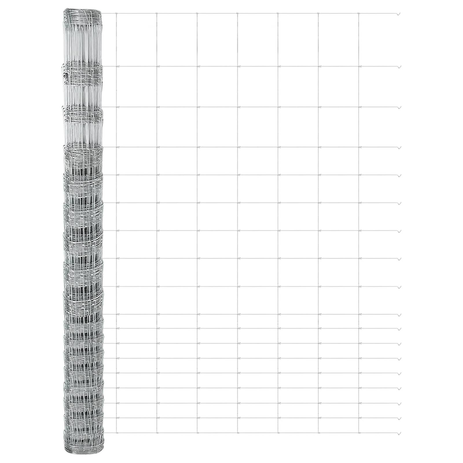 vidaXL Feldzaun 1,5x10 m Berzinkter Stahl