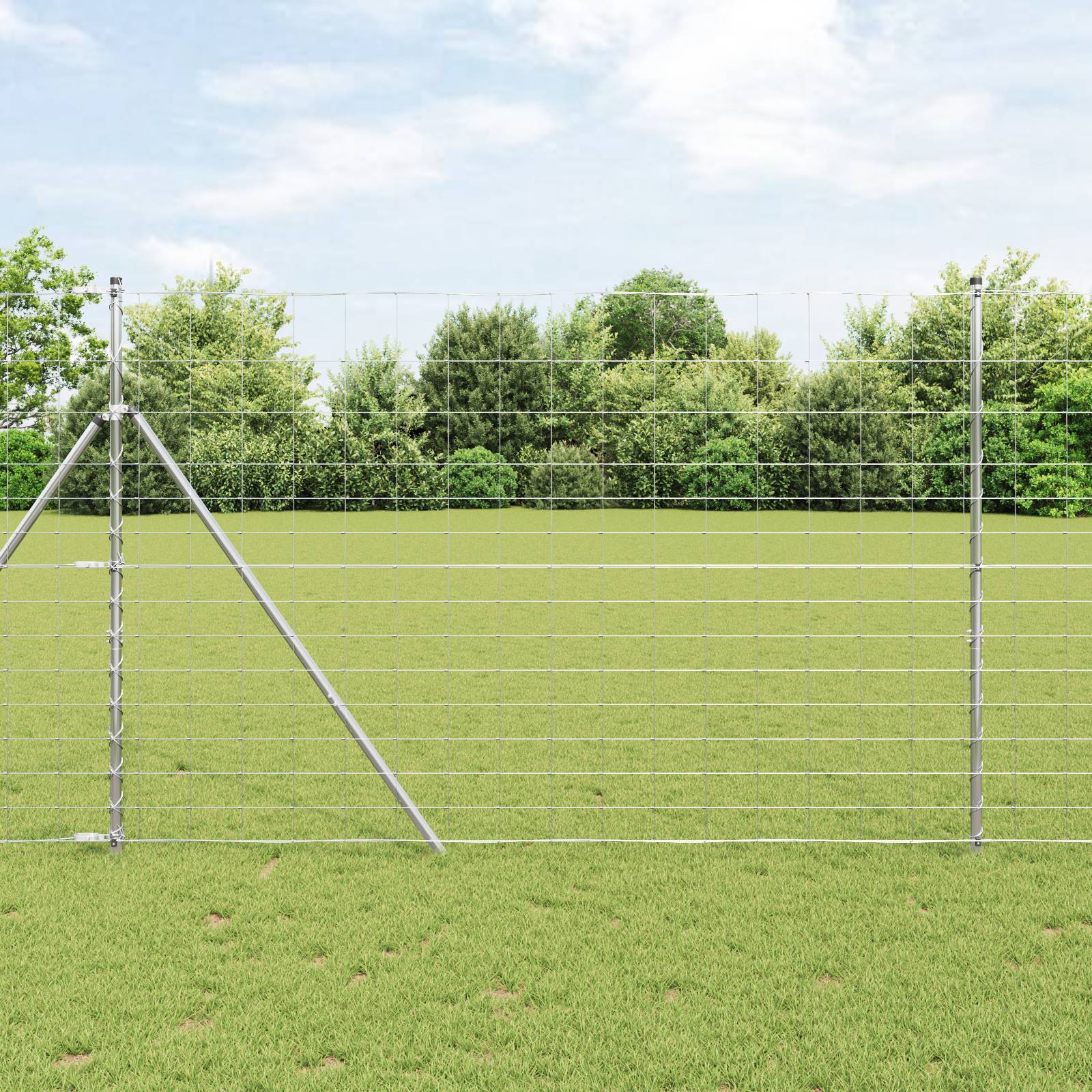 vidaXL Feldzaun 1,6x10 m Verzinkter Stahl
