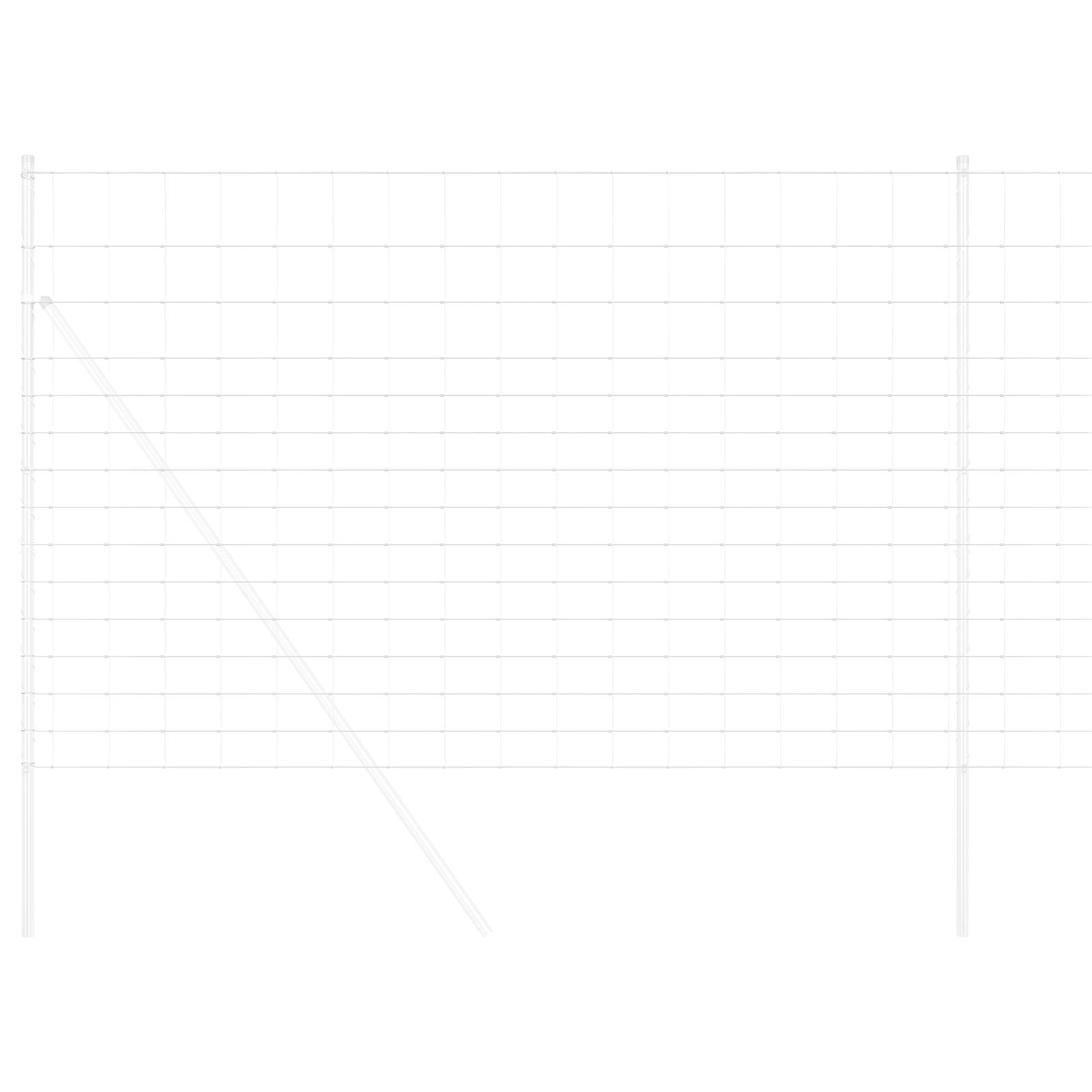 vidaXL Feldzaun 1,6x25 m Verzinkter Stahl