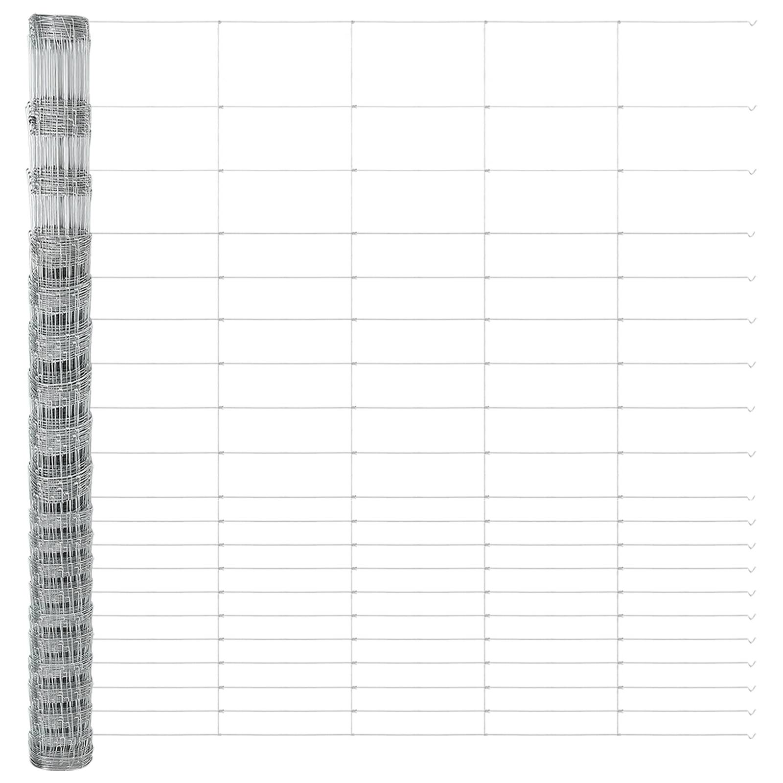 vidaXL Feldzaun 1,6x25 m galvanisierter Stahl