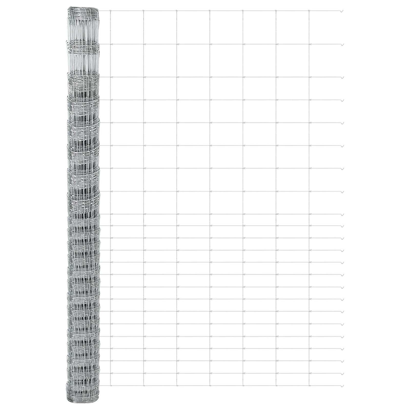 vidaXL Feldzaun 1,6x25 m Verzinkter Stahl