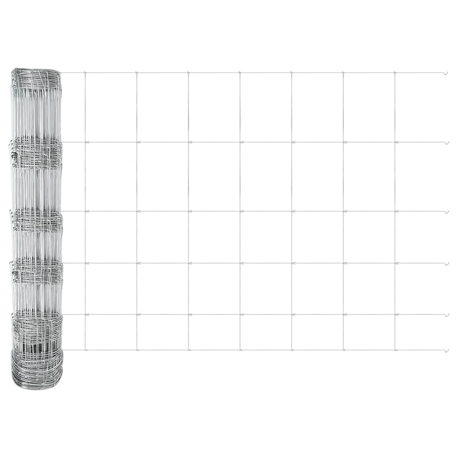 vidaXL Feldzaun 0,8x25 m Verzinkter Stahl