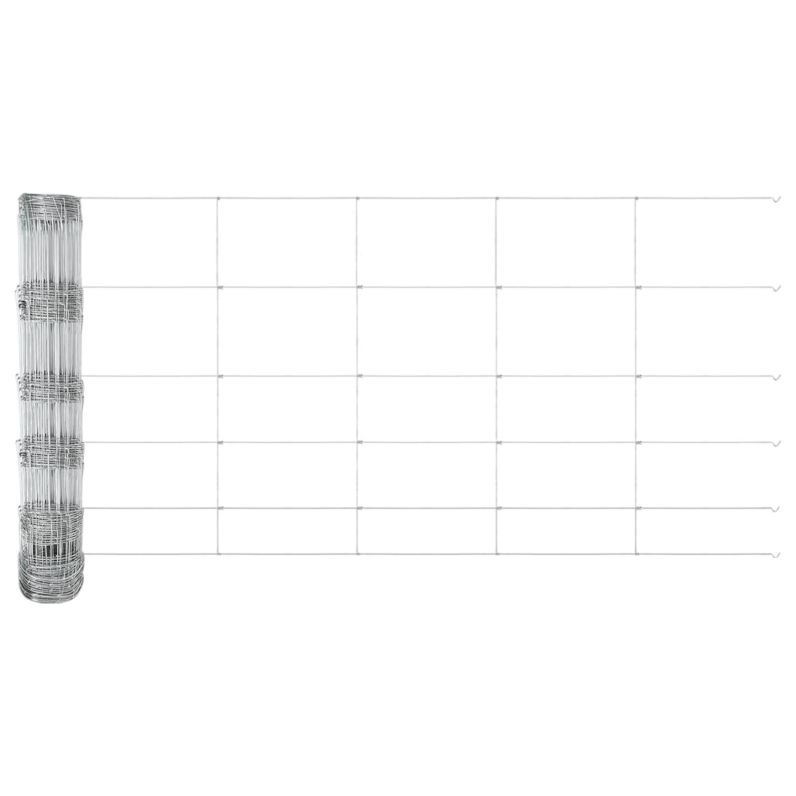 vidaXL Feldzaun 0,8x100 m Verzinkter Stahl