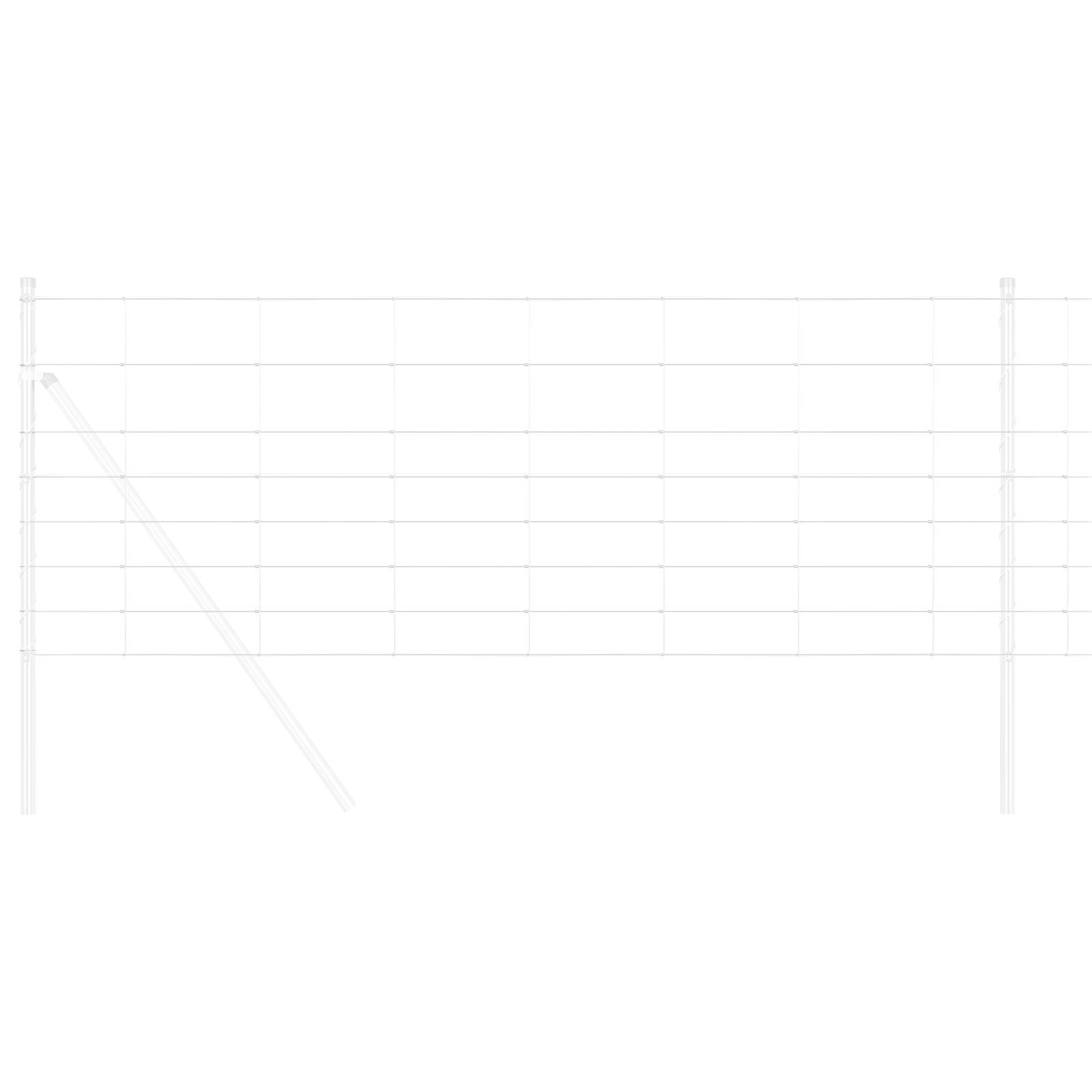 vidaXL Feldzaun 0.8x25 m Verzinkter Stahl