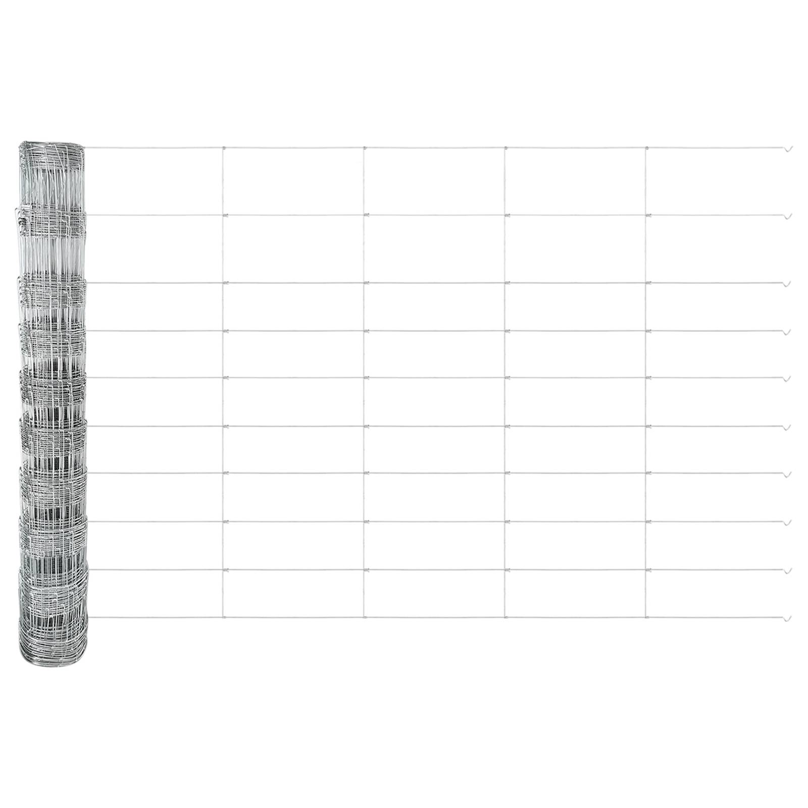 vidaXL Feldzaun 1x50 m Verzinkter Stahl