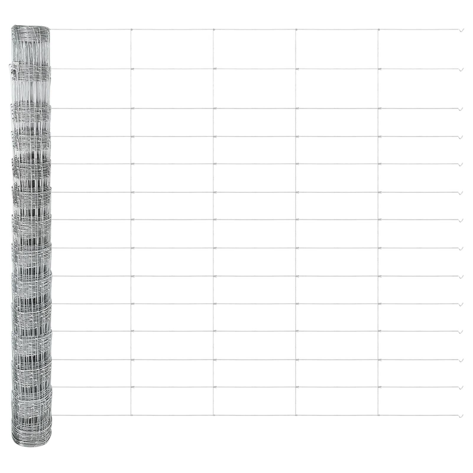 vidaXL Feldzaun 1,4x25 m Galvanisierter Stahl