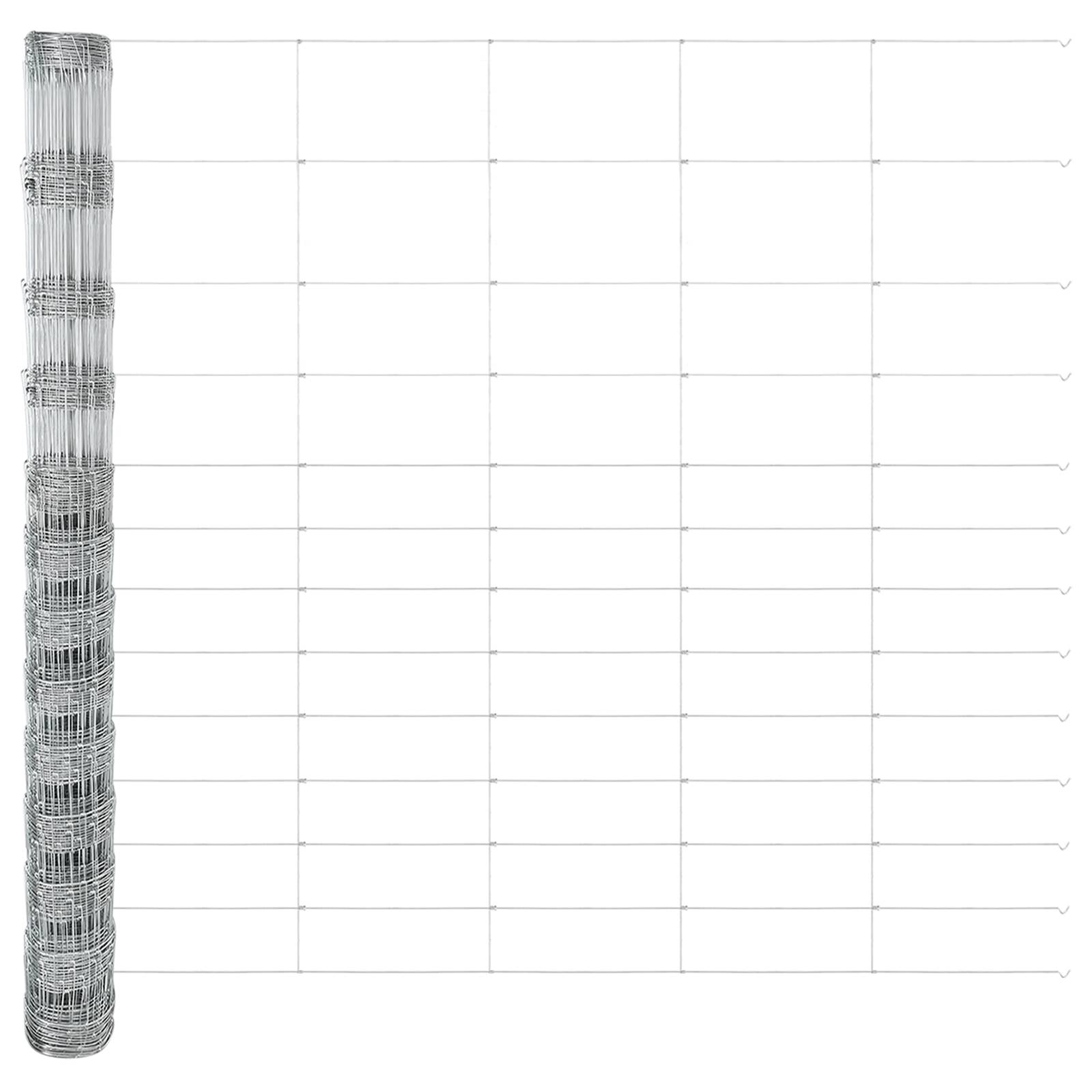 vidaXL Feldzaun 1,5x50 m Verzinkter Stahl
