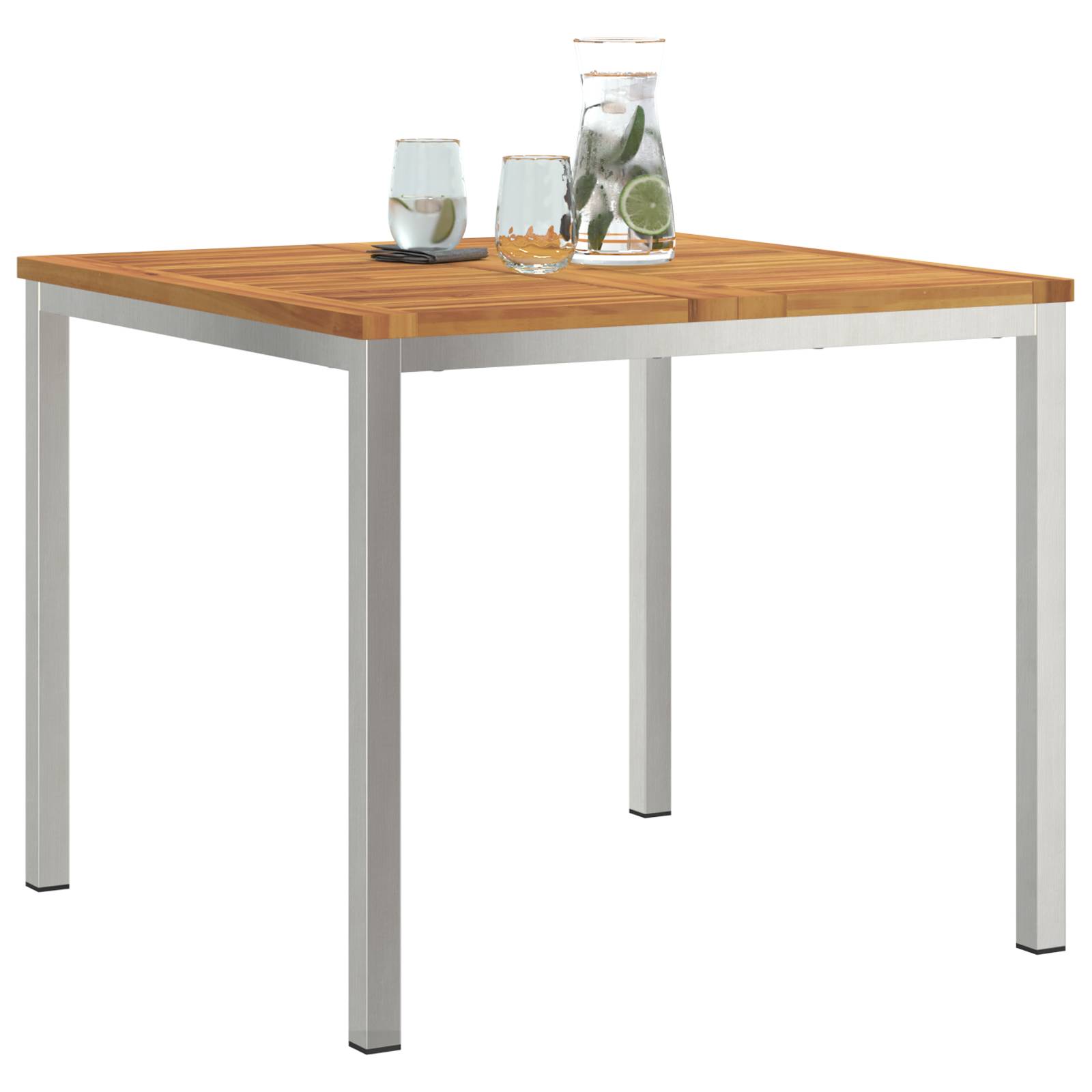 vidaXL Esstisch für draußen 90x90x74.5 cm Massivholz Akazie