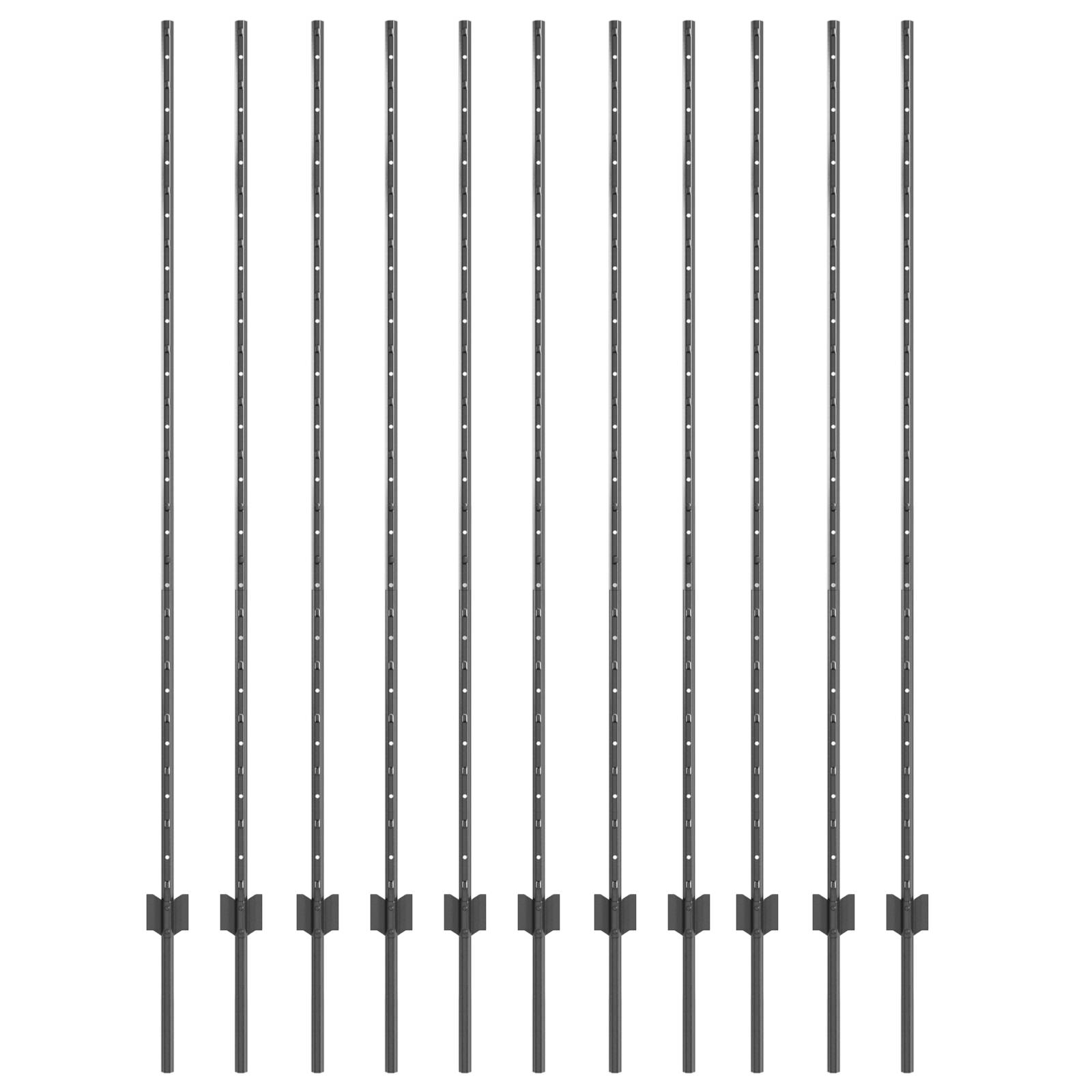 vidaXL Zaunpfosten 22 Stk U-Kanal Grau 150 cm Stahl