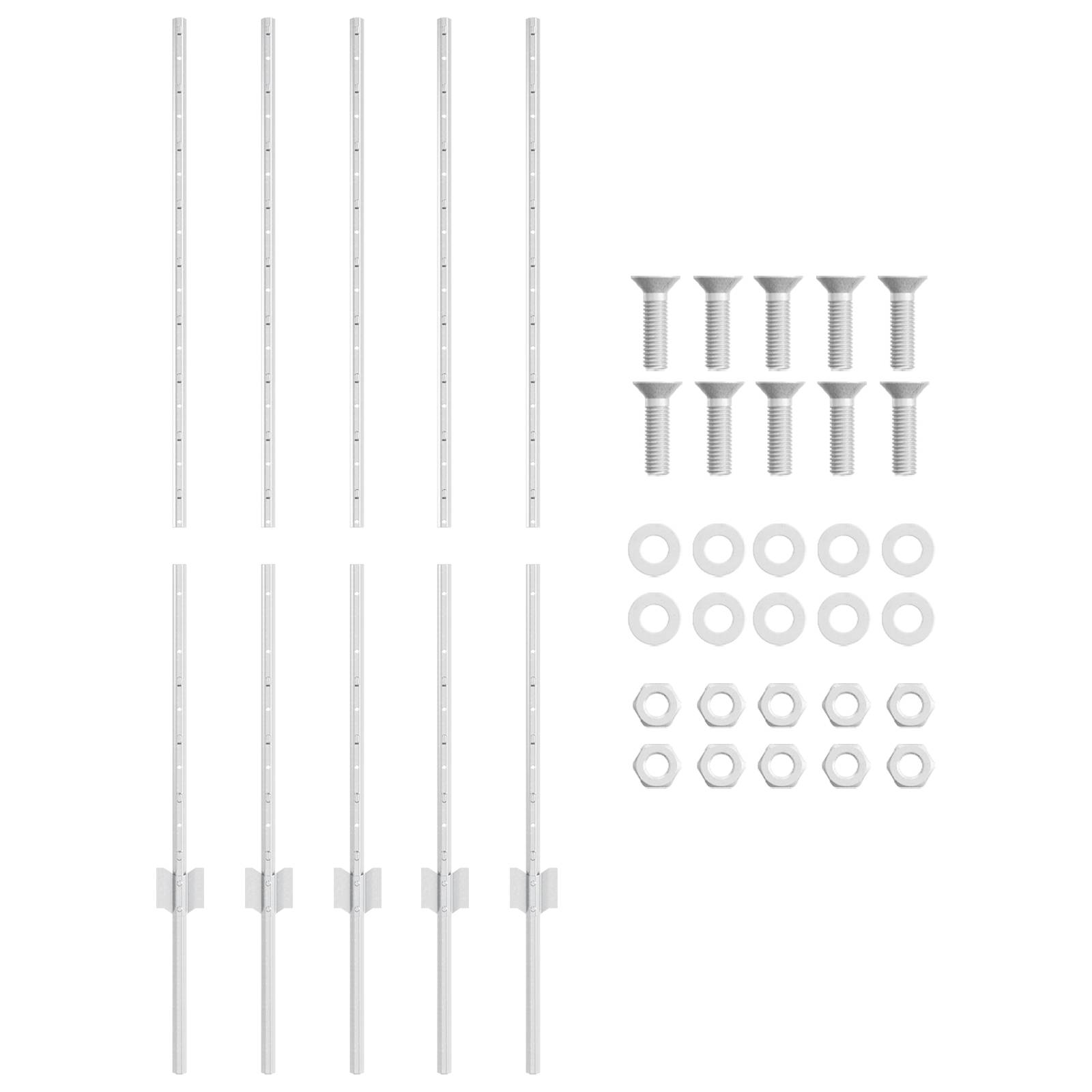 vidaXL Zaunpfosten 10 pcs U-Channel 120 cm Verzinkter Stahl