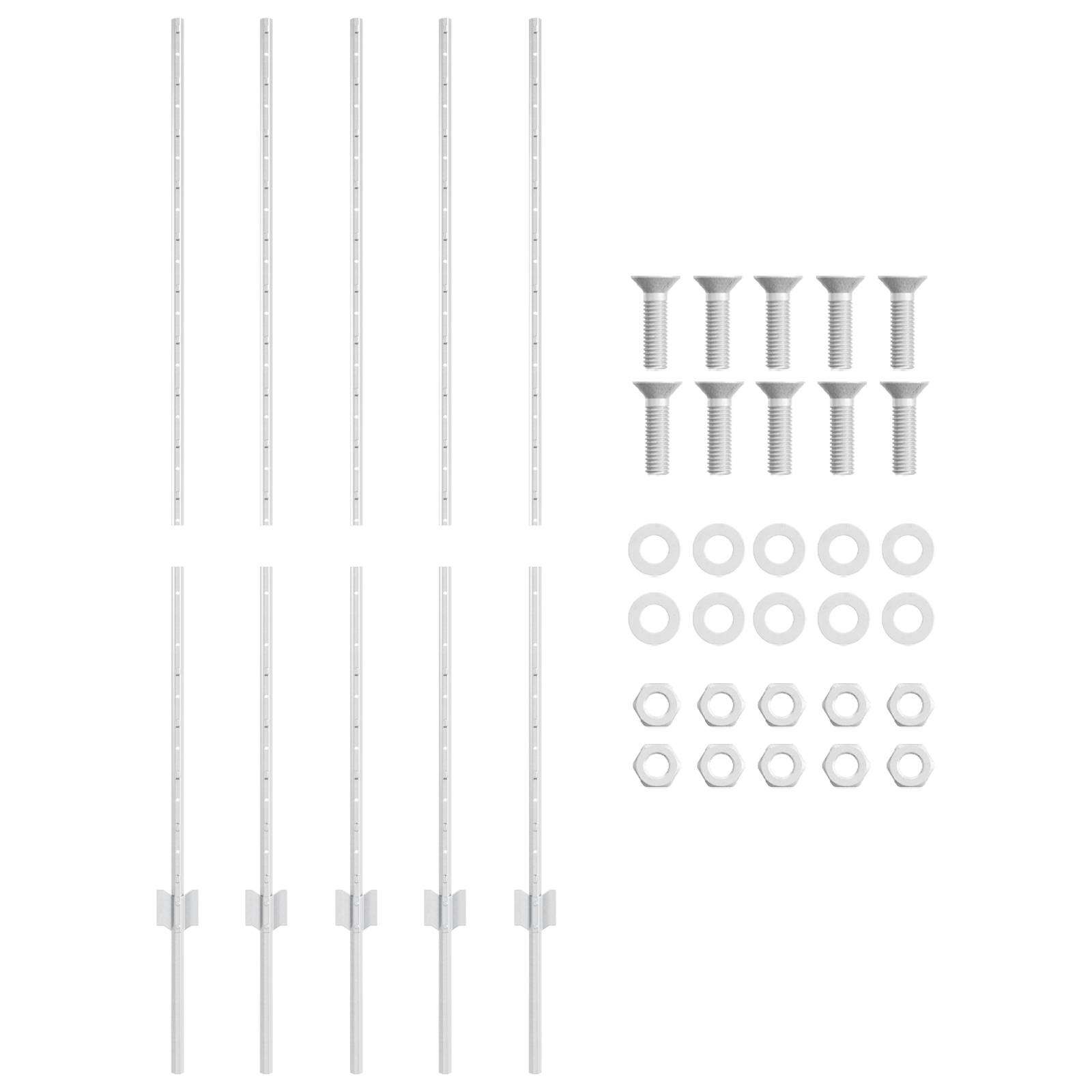 vidaXL Zaunpfosten 10 Stk U-Form 140 cm verzinkter Stahl
