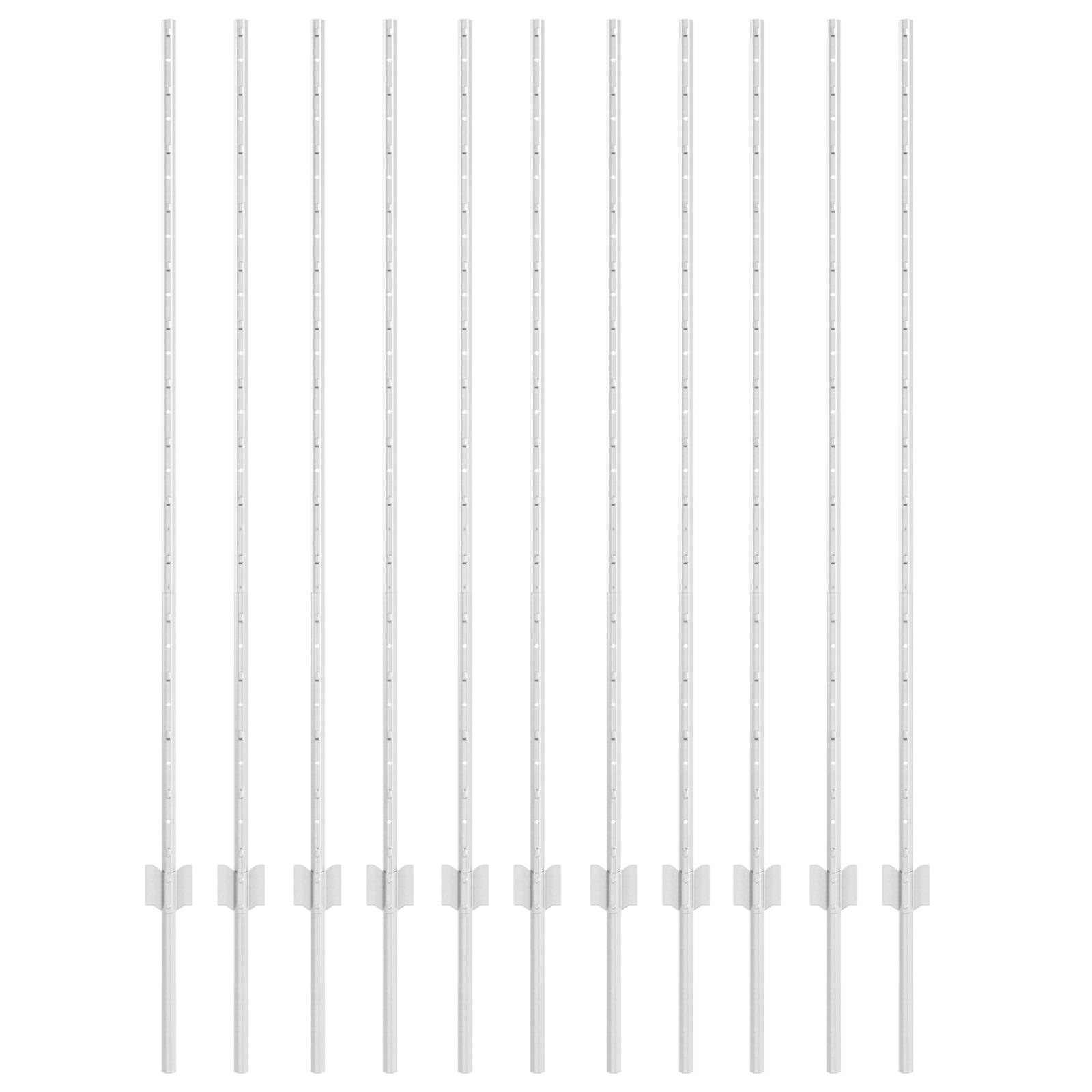vidaXL Zaunpfosten 22 Stück U-Kanal 140 cm verzinkter Stahl