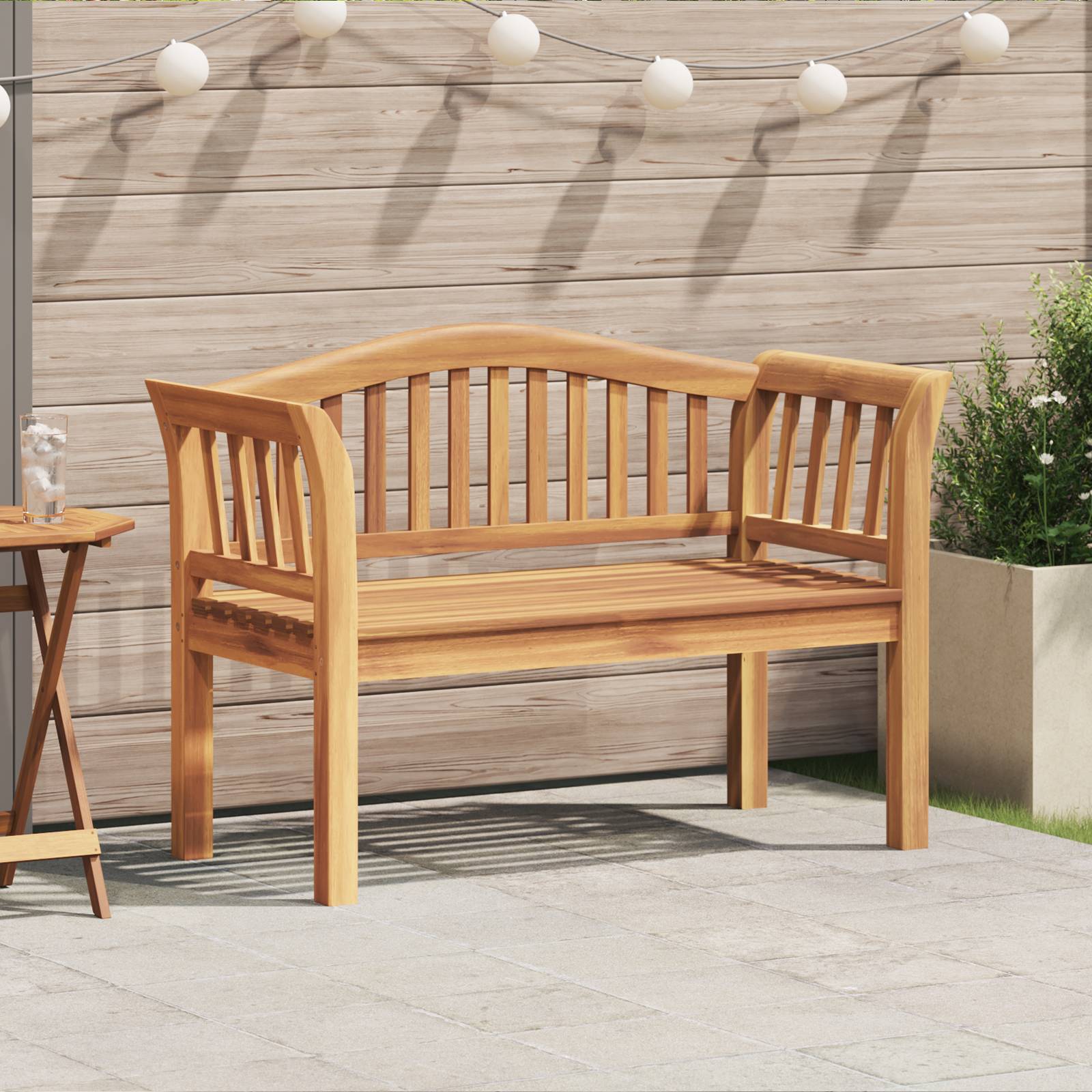 vidaXL Gartenbank 120x53.5x85 cm Massivholz Teak
