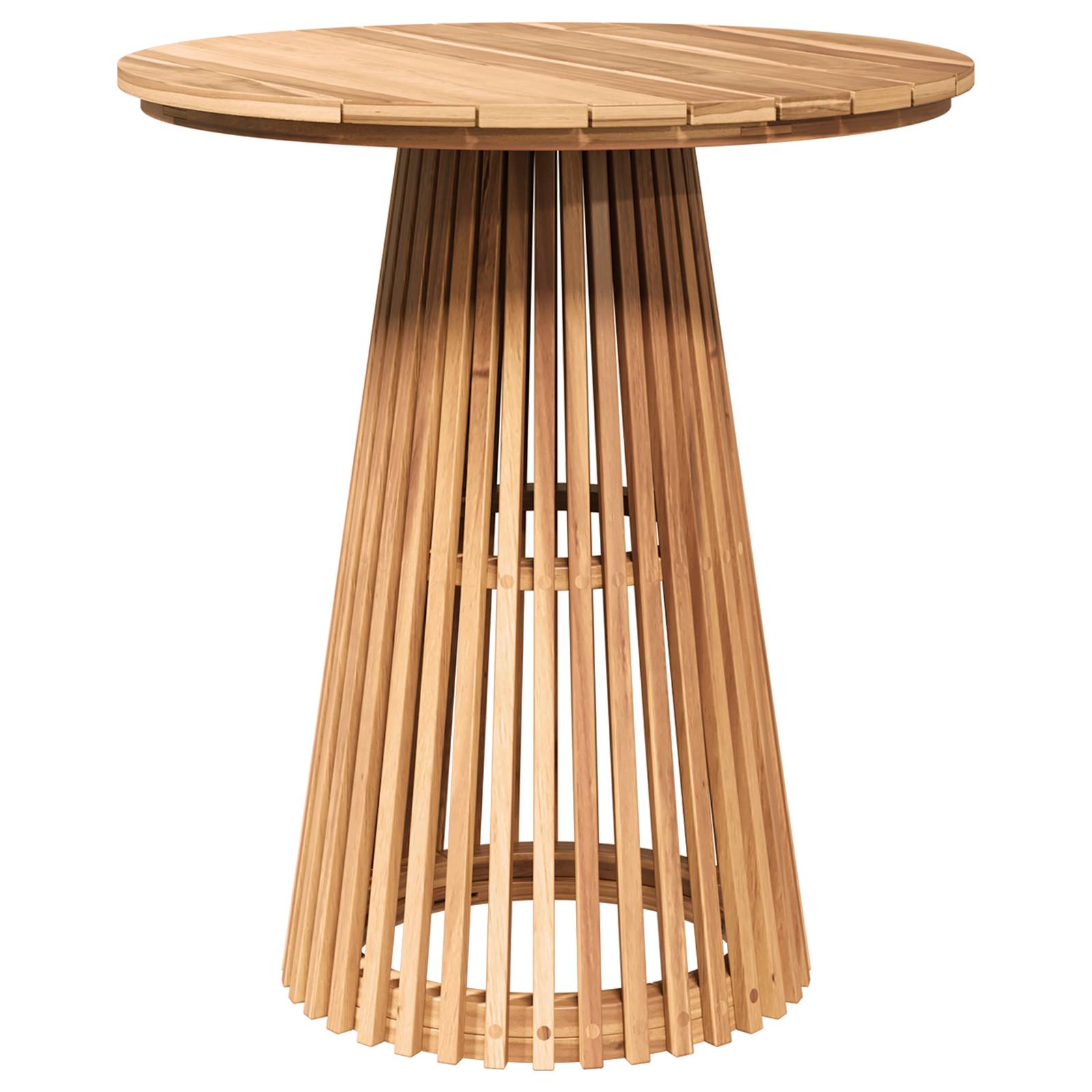 vidaXL Gartentisch Ø70x75 cm Massivholz Teak
