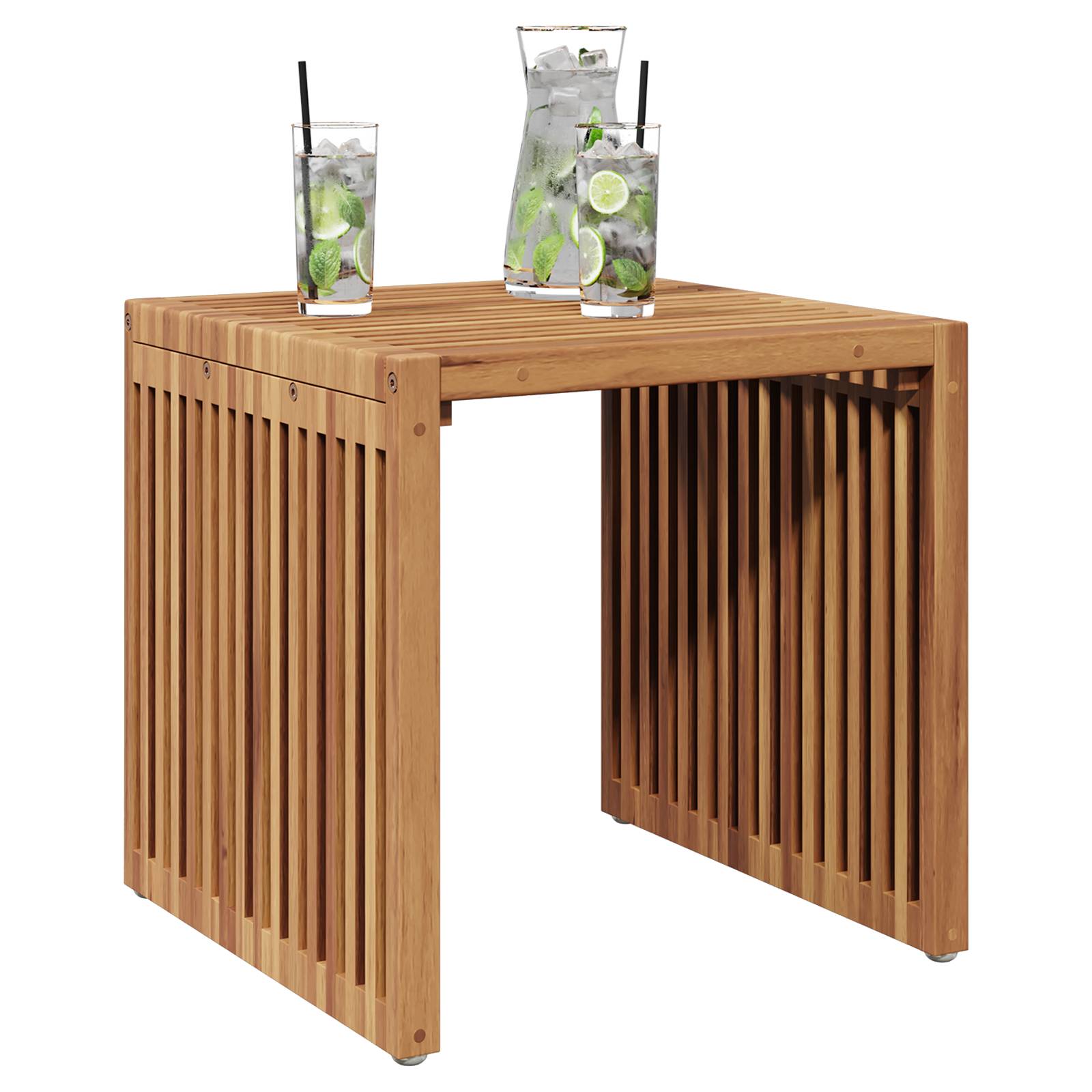 vidaXL Garten Beistelltisch 45x42,5x45 cm Massivholz Teak