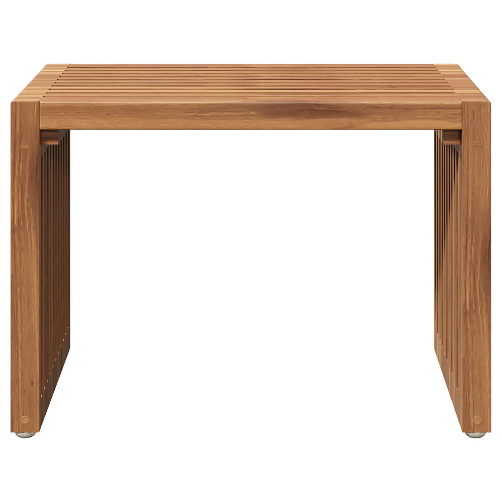 vidaXL Gartentisch 50x32.5x35 cm Teak Massivholz