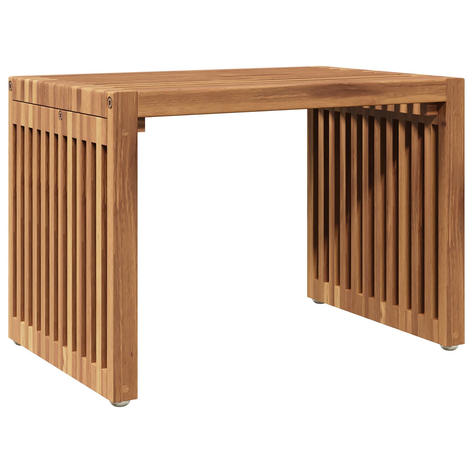 vidaXL Gartentisch 50x32.5x35 cm Teak Massivholz