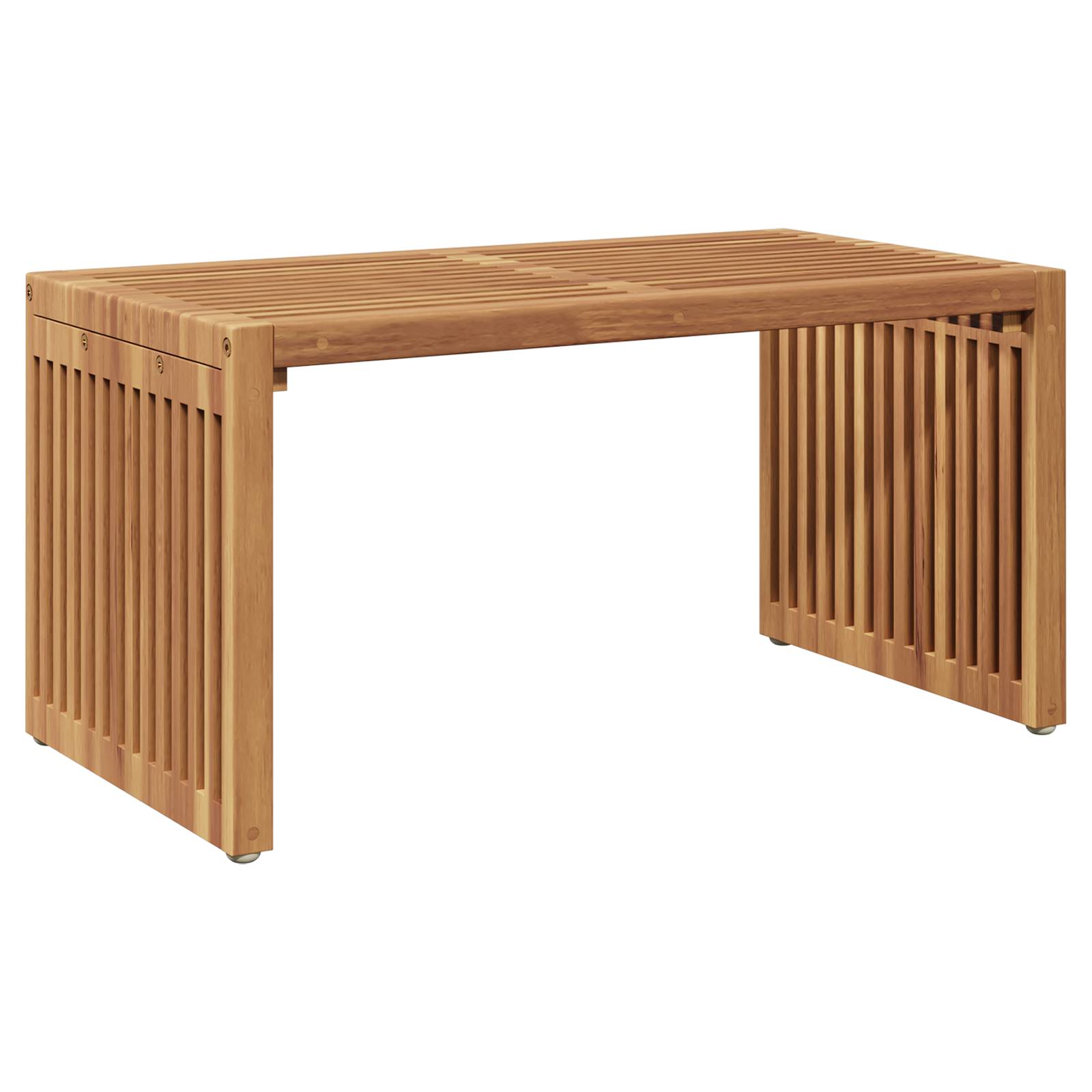 vidaXL Gartenbeistelltisch 70x37.5x35.5 cm Massivholz Teak