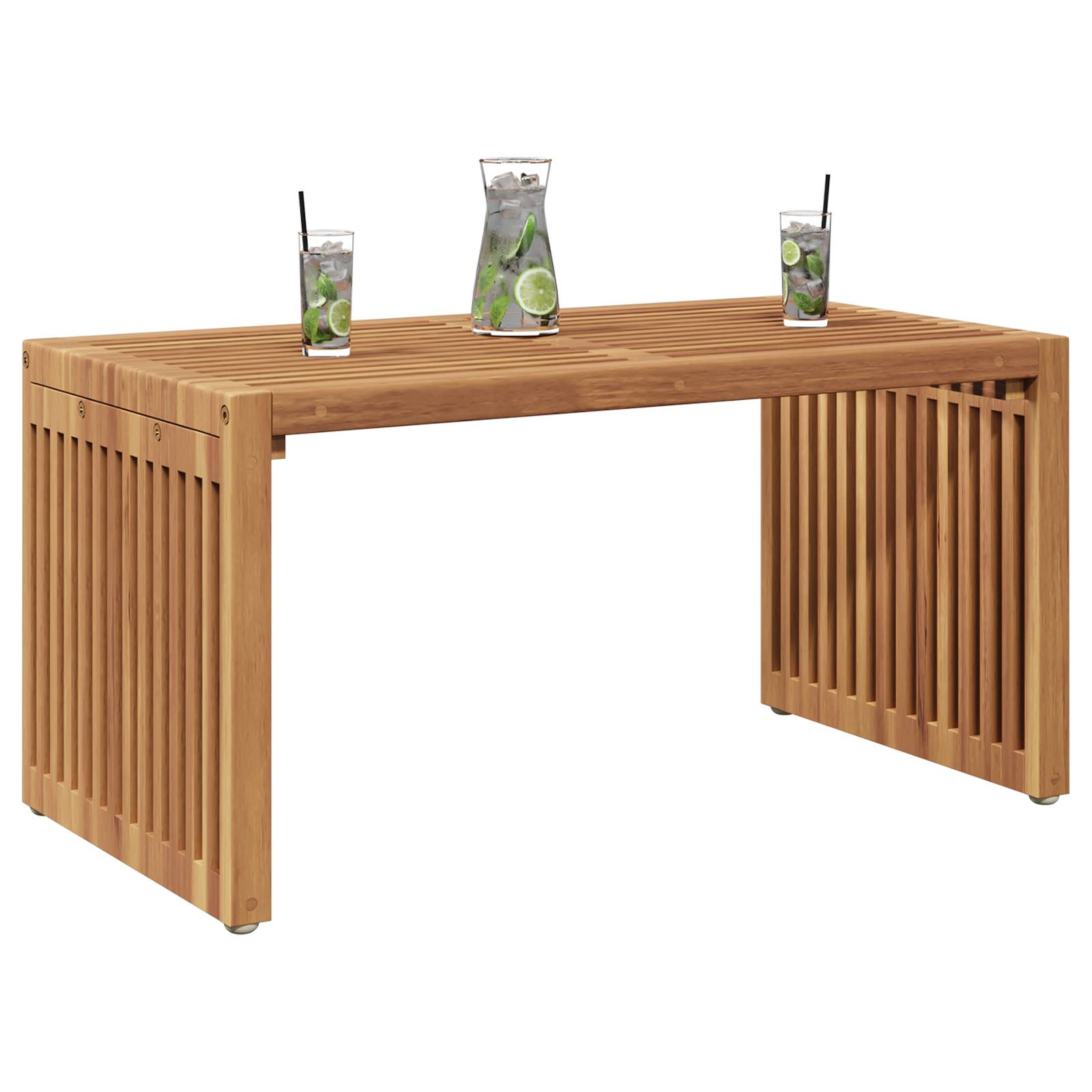 vidaXL Gartenbeistelltisch 70x37.5x35.5 cm Massivholz Teak