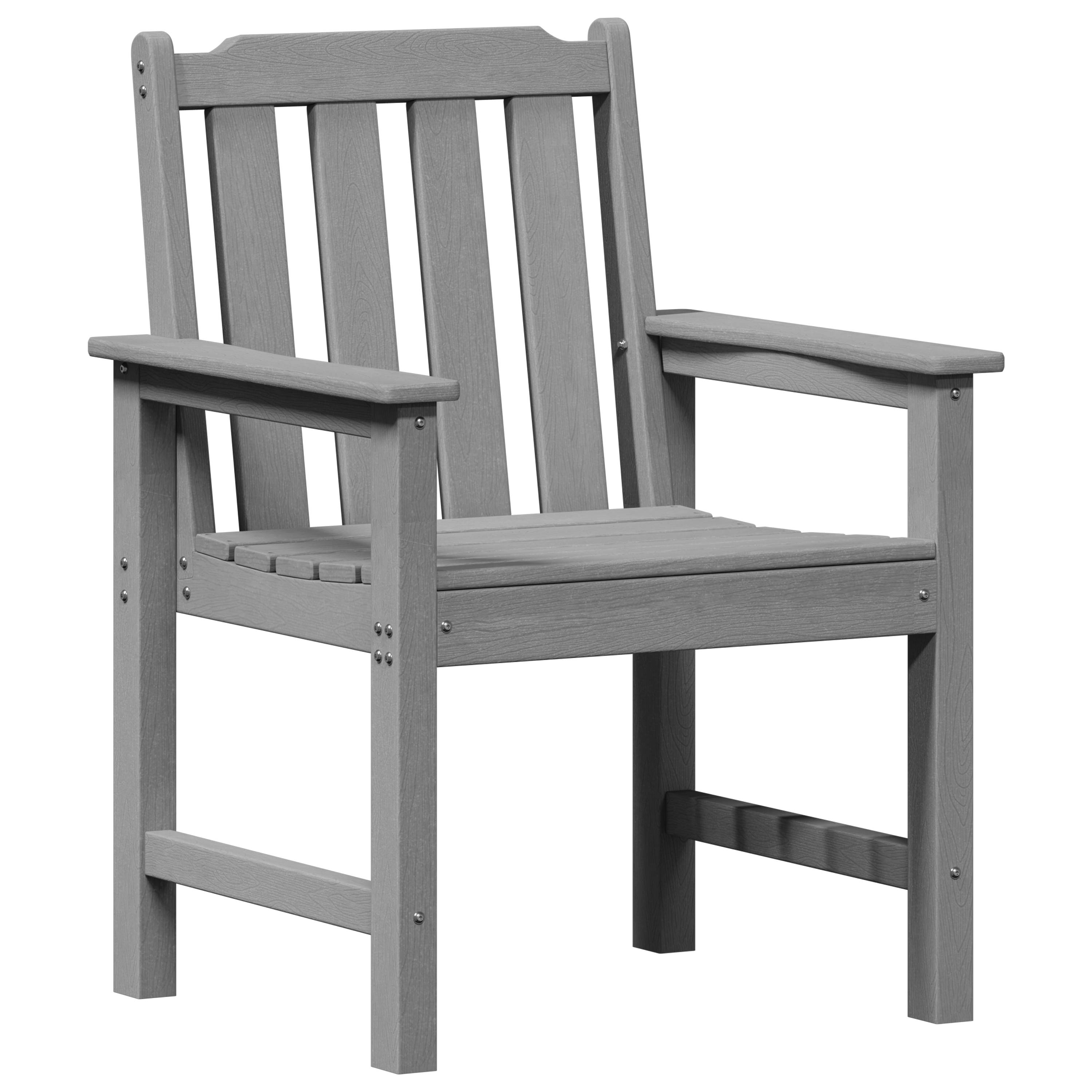 vidaXL Garten-Essstühle 4 Stück Hellgrau 65,5x55,5x88 cm HDPE