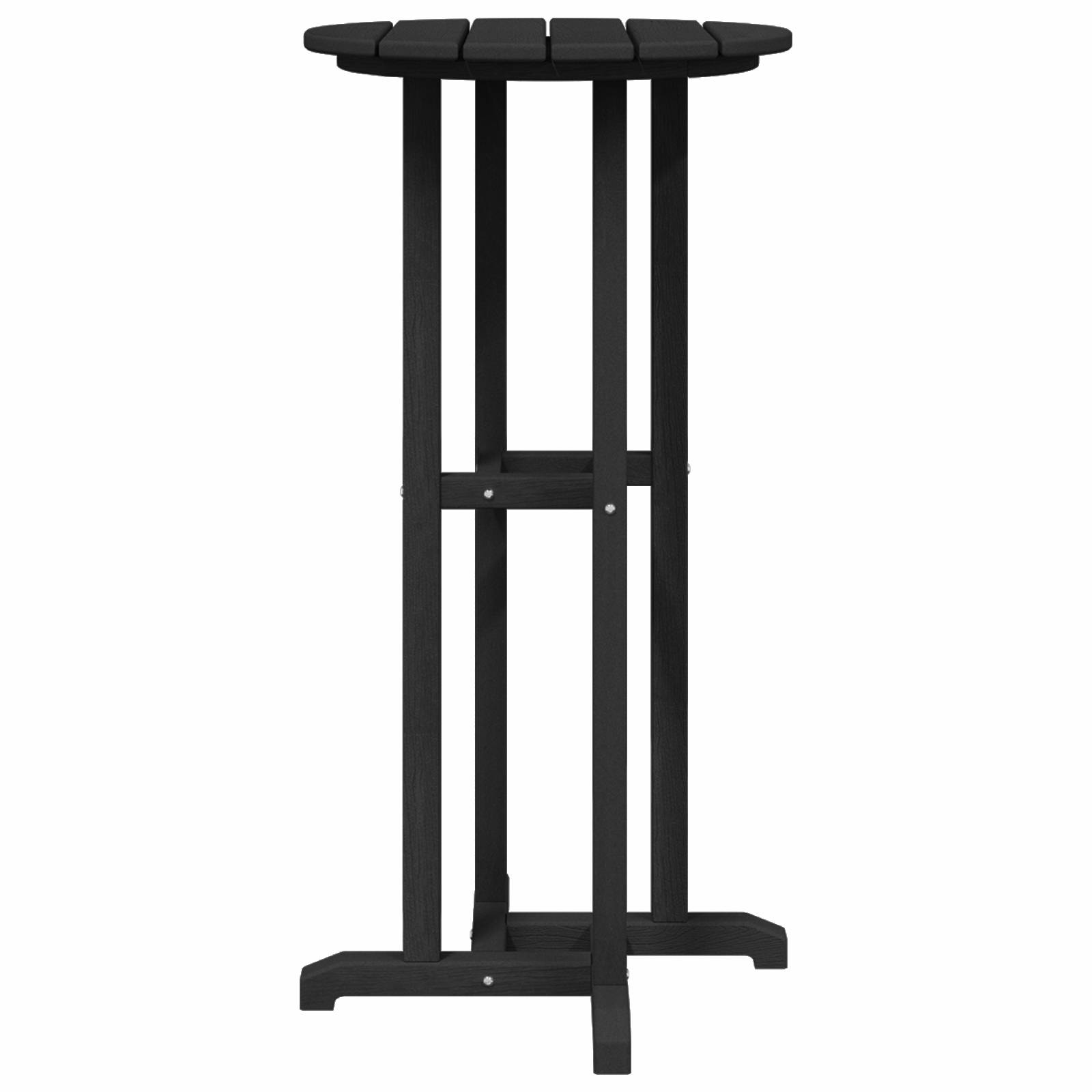 vidaXL Bar Tisch Schwarz 55x55x107 cm HDPE