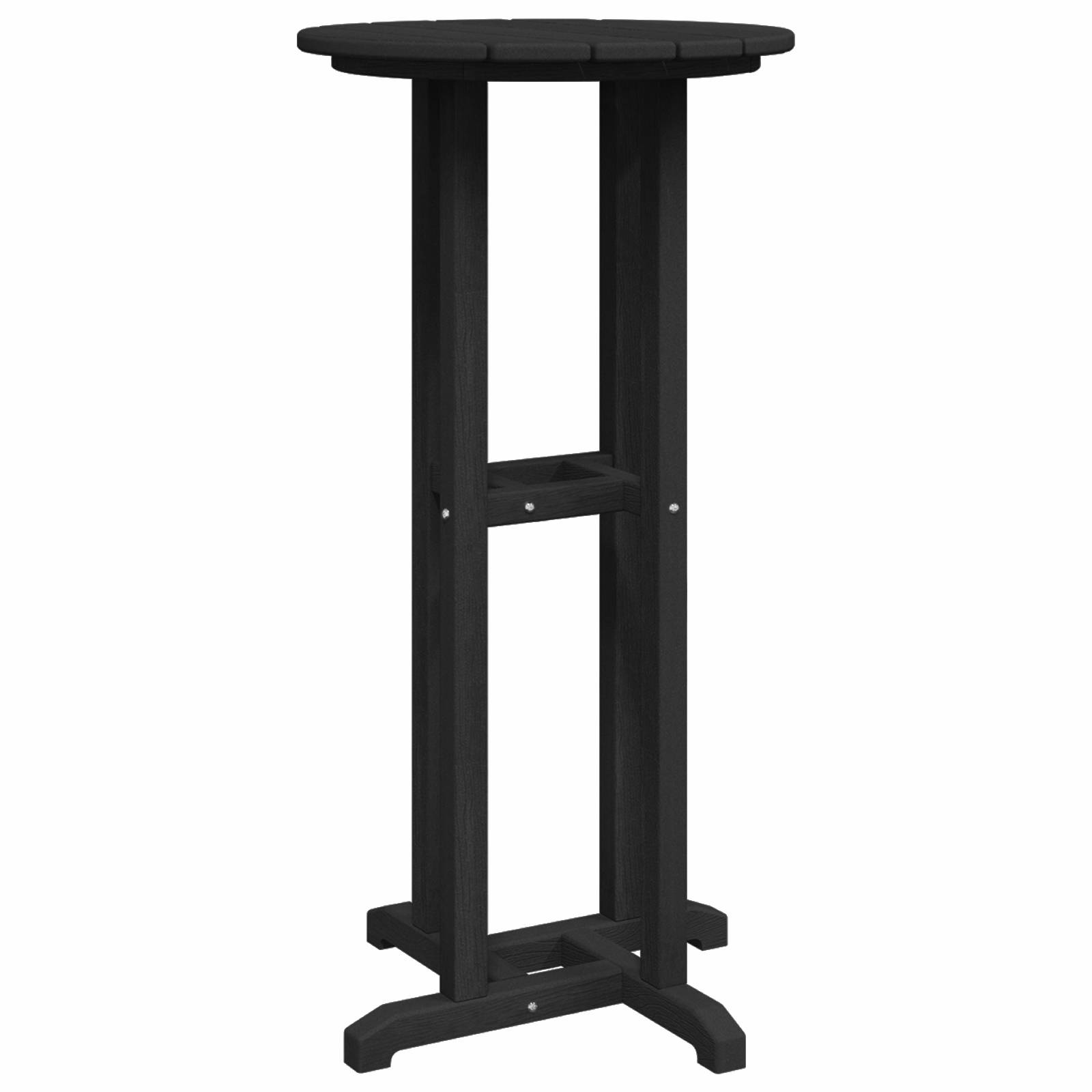 vidaXL Bar Tisch Schwarz 55x55x107 cm HDPE