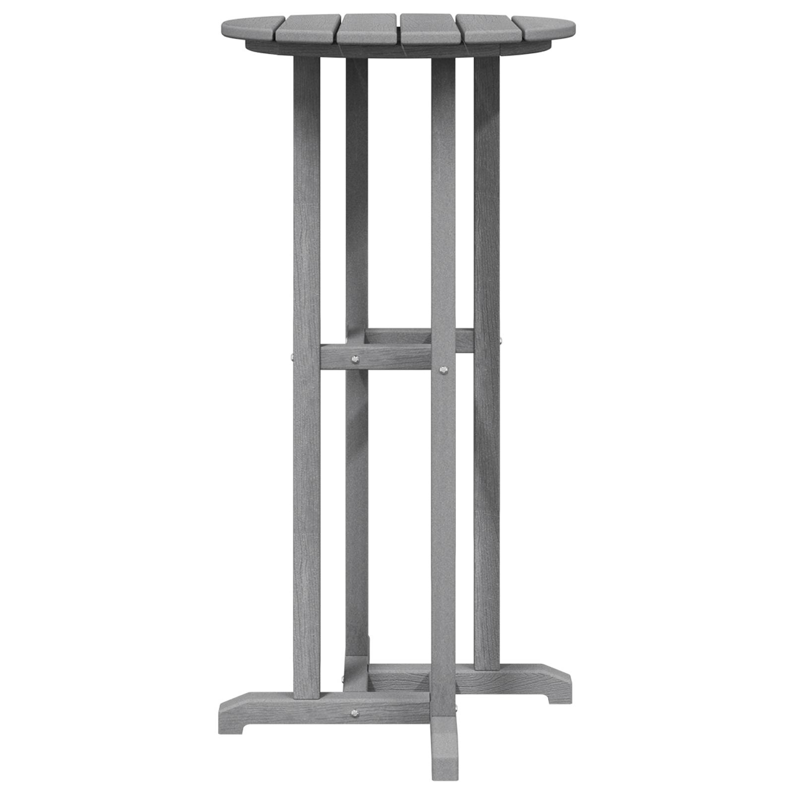 vidaXL Bartisch Hellgrau 55x55x107 cm HDPE