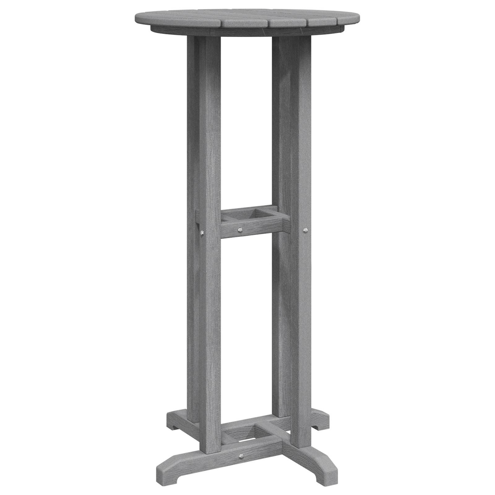 vidaXL Bartisch Hellgrau 55x55x107 cm HDPE