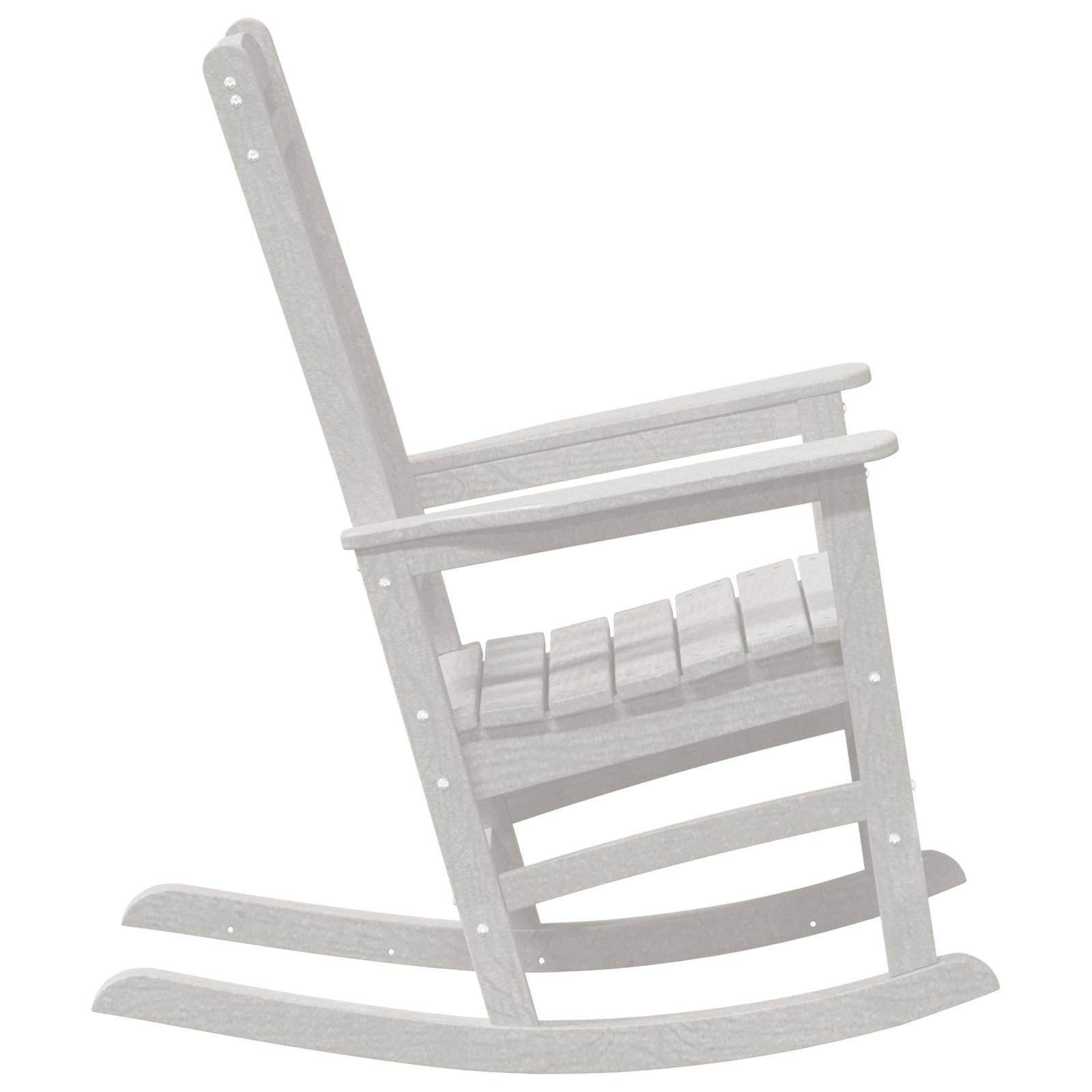 vidaXL Garten Schaukelstuhl Weiß 70x92x108 cm HDPE