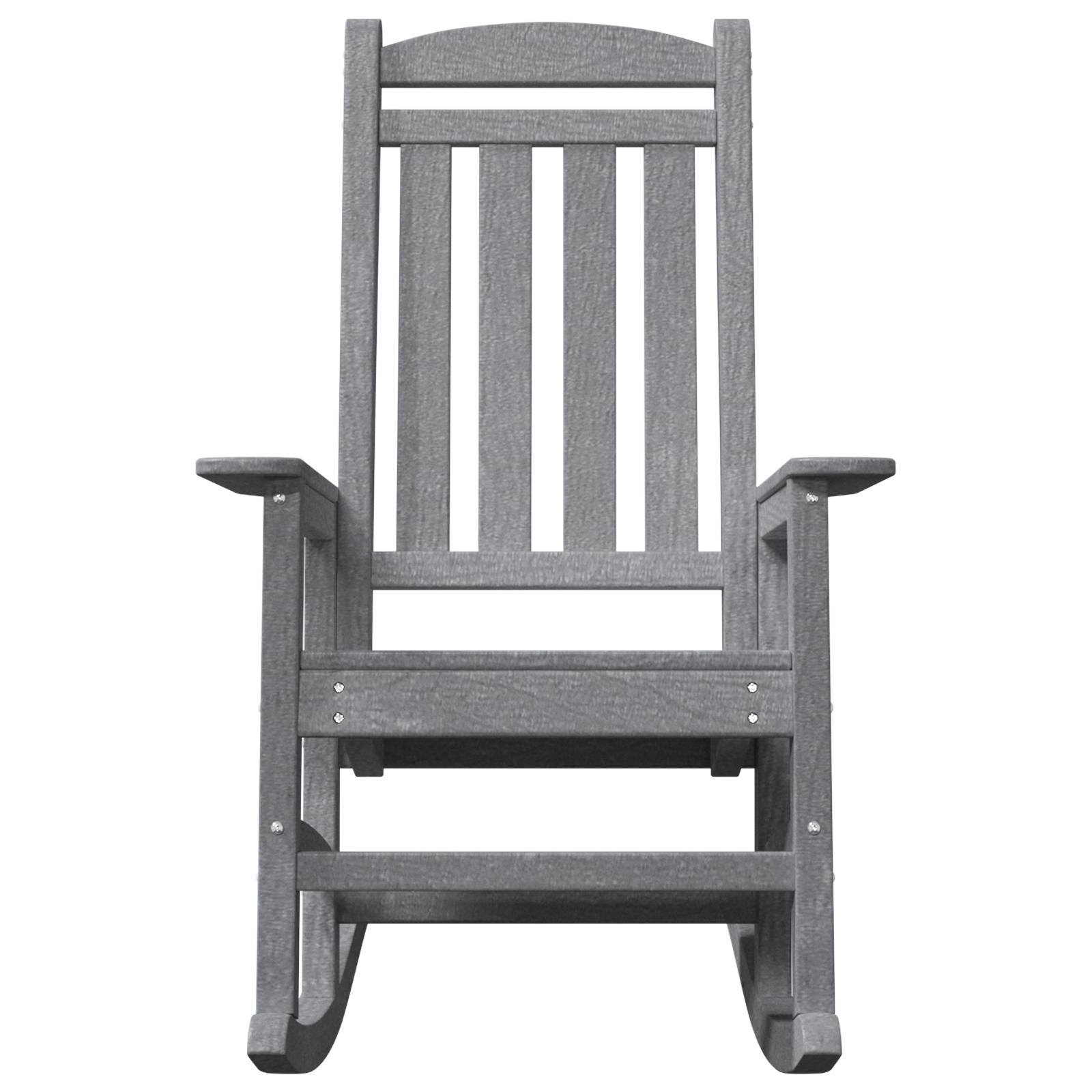 vidaXL Garten Schaukelstühle 2 Stück Hellgrau 70x92x107,5 cm HDPE