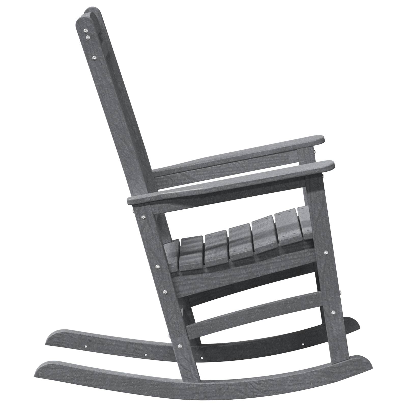 vidaXL Garten-Schaukelstuhl Hellgrau 70x92x107 cm HDPE