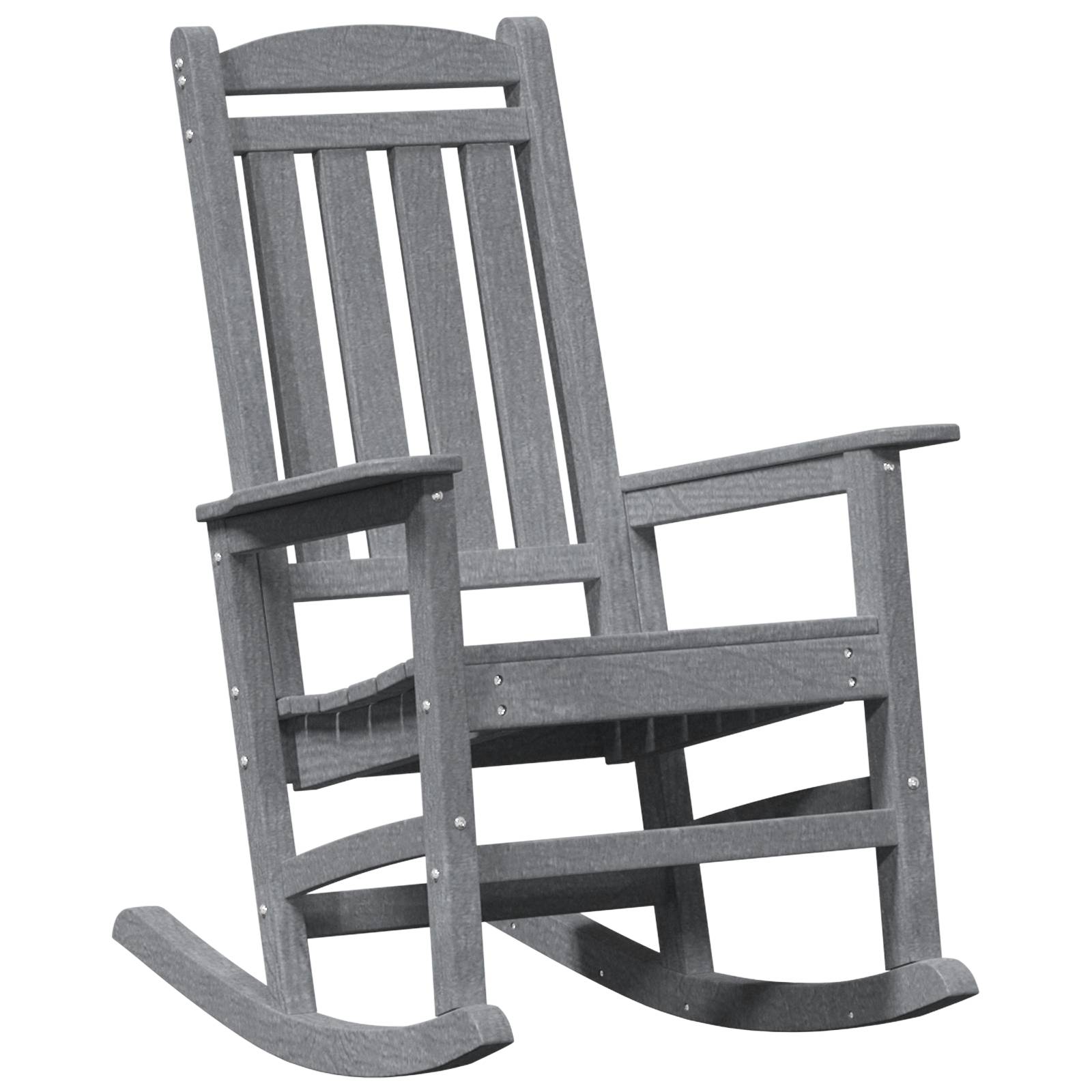 vidaXL Garten-Schaukelstuhl Hellgrau 70x92x107 cm HDPE