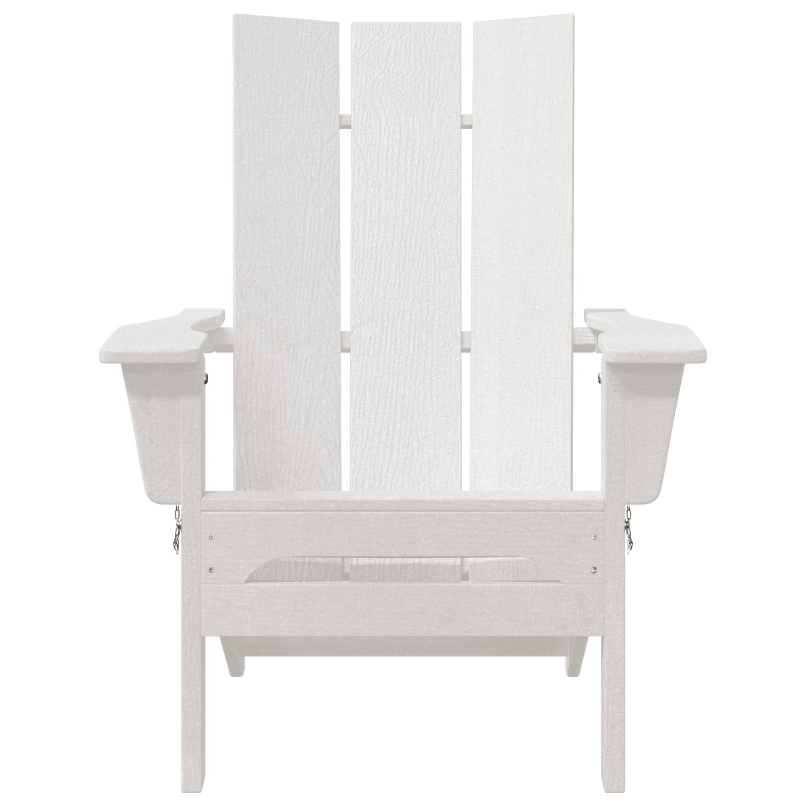 vidaXL Faltbare Adirondack-Stühle 2 Stück Weiß 74.5x80.5x90 cm HDPE