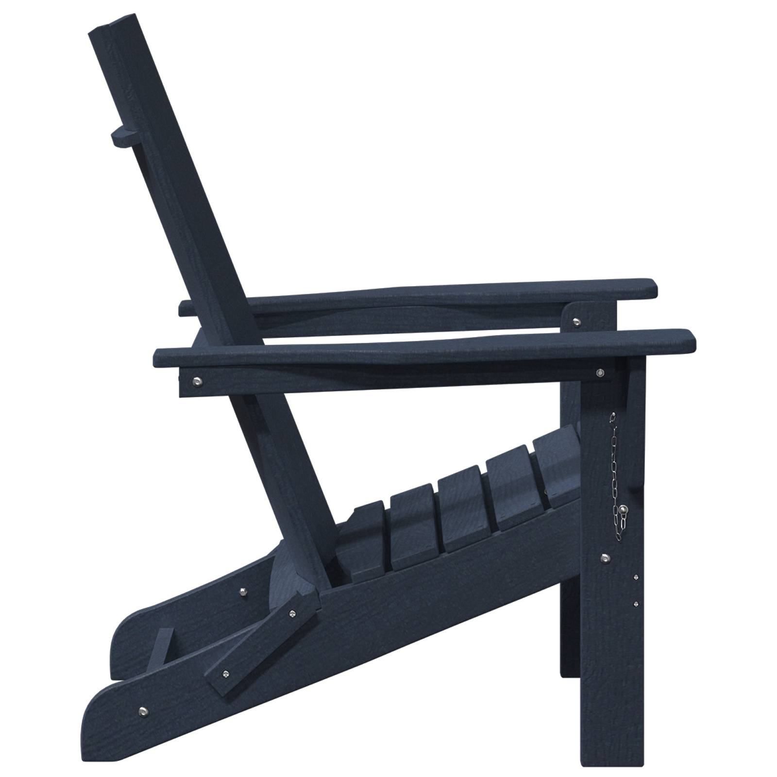 vidaXL Klapp-Adirondack-Stuhl Marineblau 74,5x80,5x90 cm HDPE