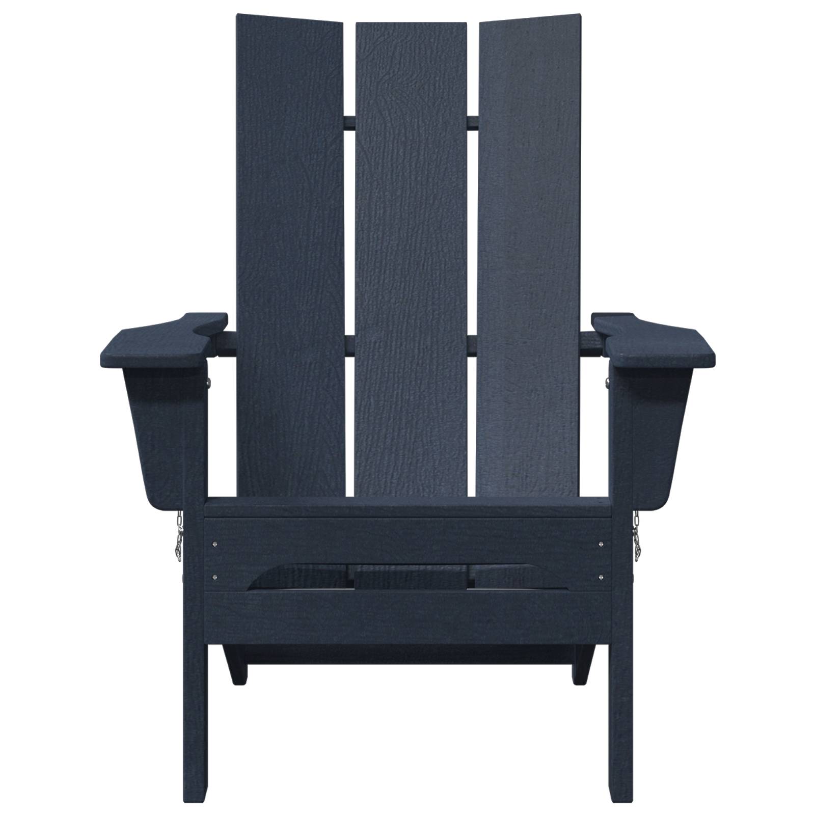 vidaXL Klapp-Adirondack-Stuhl Marineblau 74,5x80,5x90 cm HDPE