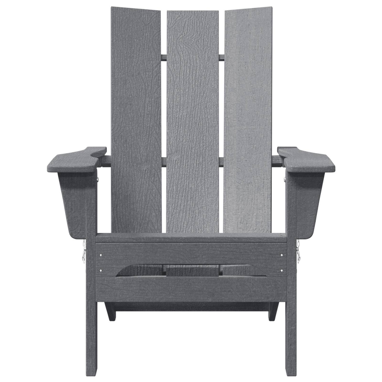 vidaXL Faltbare Adirondack-Stühle 2 Stück Hellgrau 74.5x80.5x90 cm HDPE