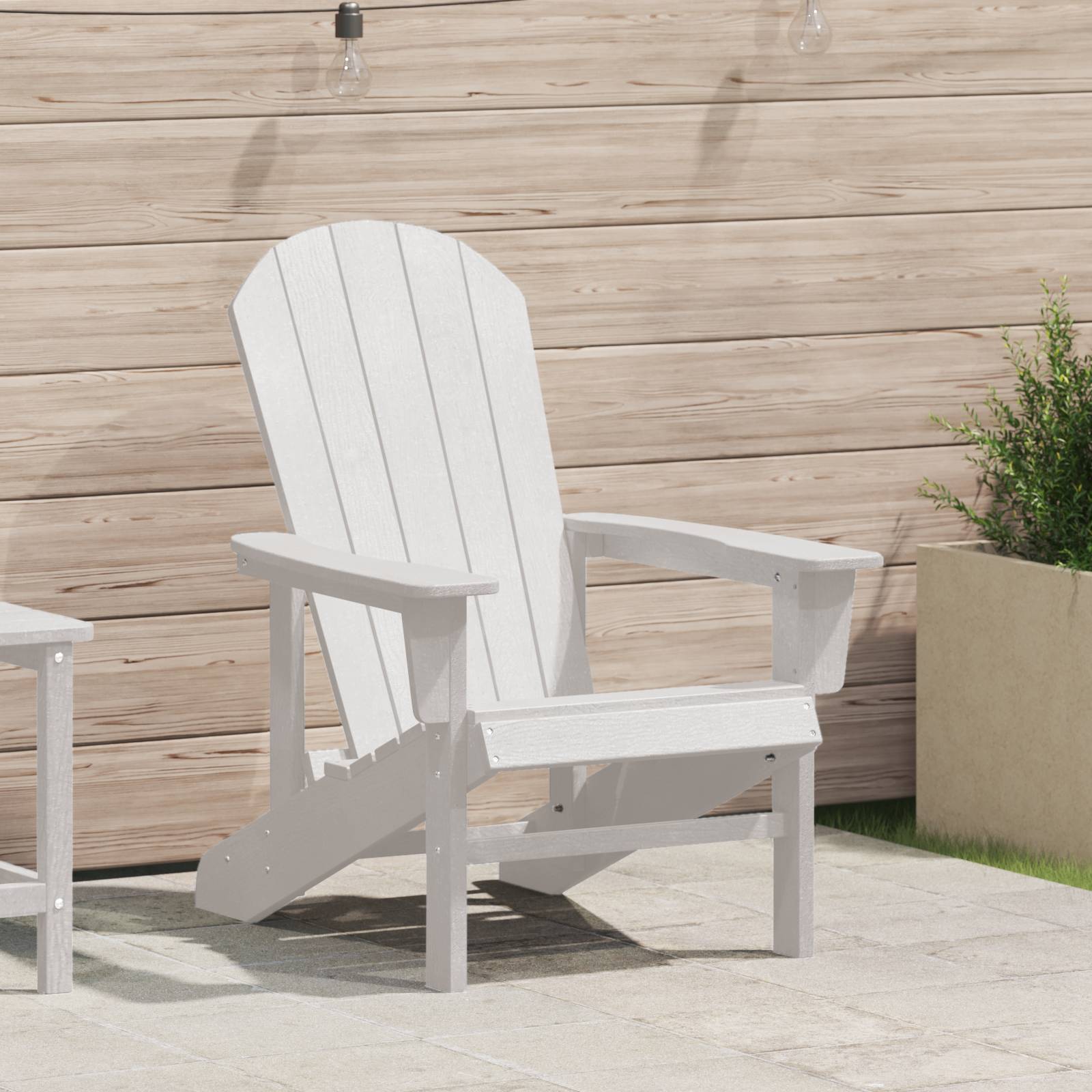 vidaXL Adirondack Stuhl Weiß 74x82x91 cm HDPE