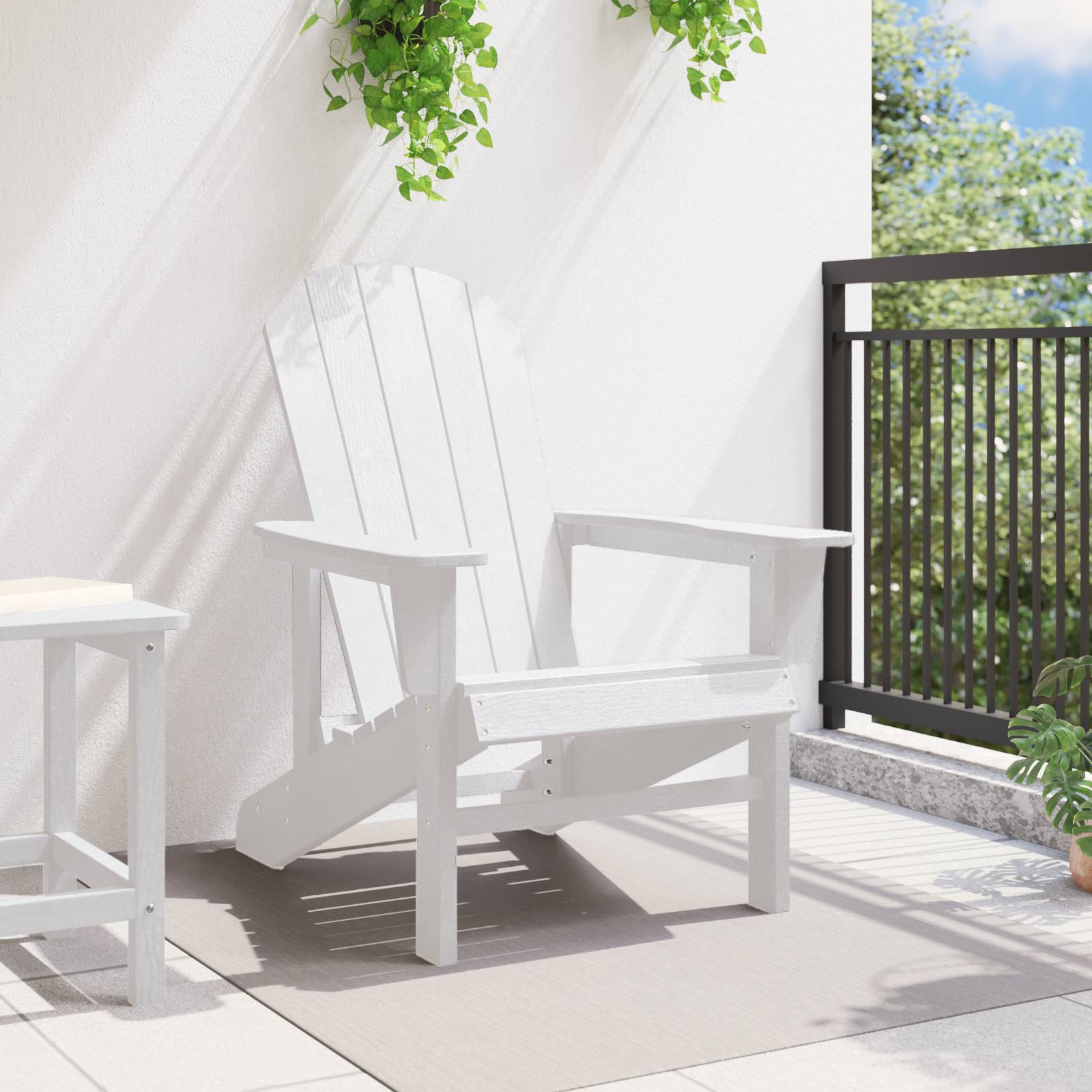 vidaXL Adirondack Stuhl Weiß 74x82x91 cm HDPE