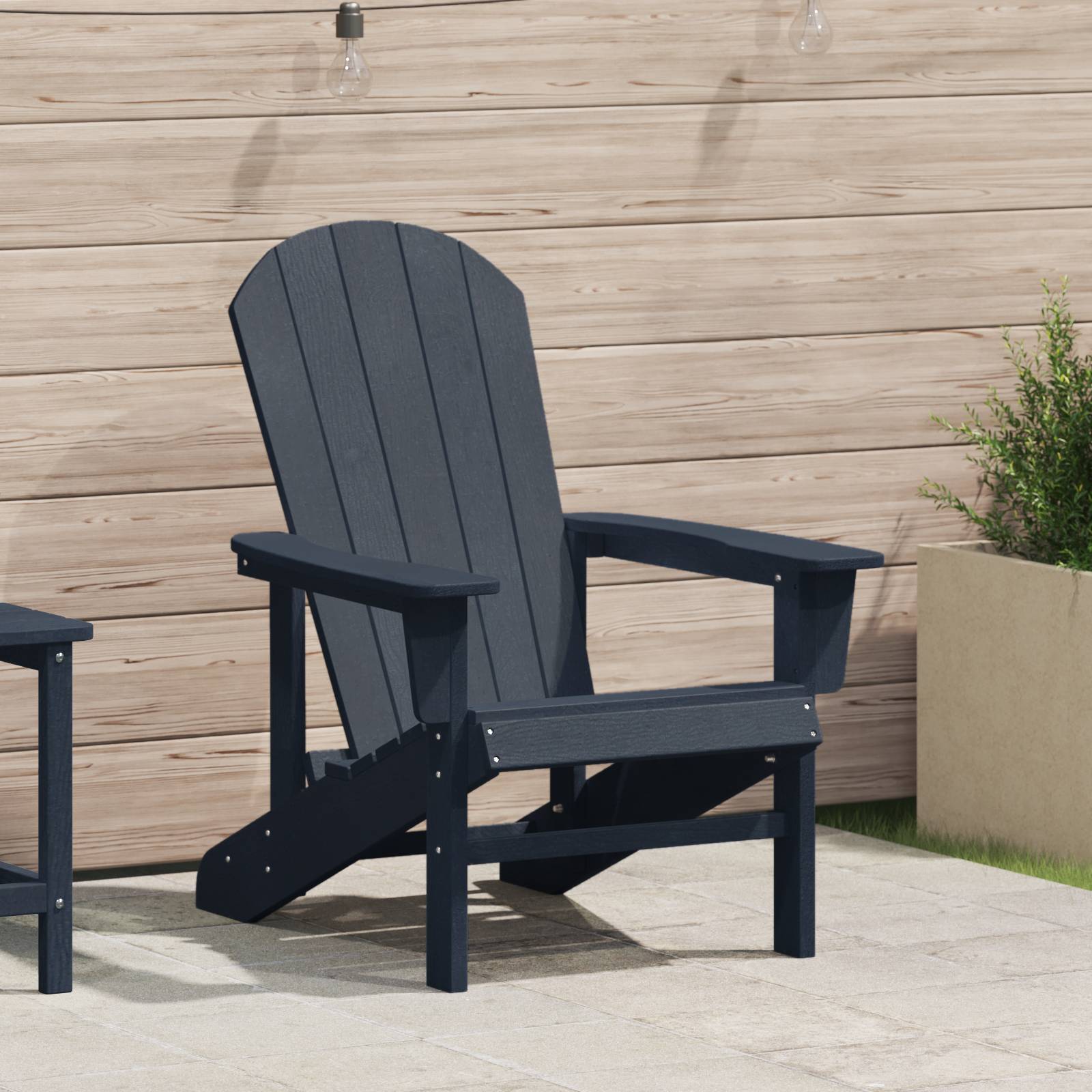 vidaXL Adirondack-Stuhl Marineblau 74x82x91 cm HDPE