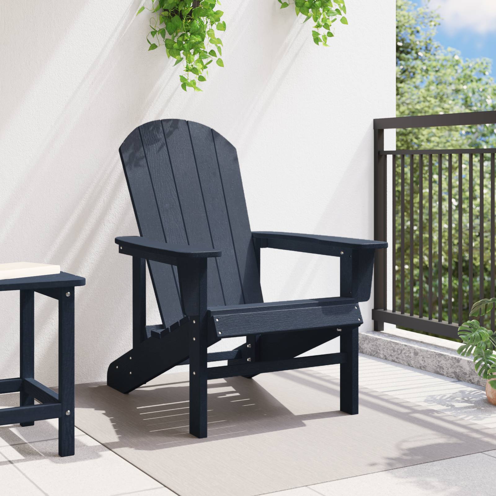 vidaXL Adirondack-Stuhl Marineblau 74x82x91 cm HDPE
