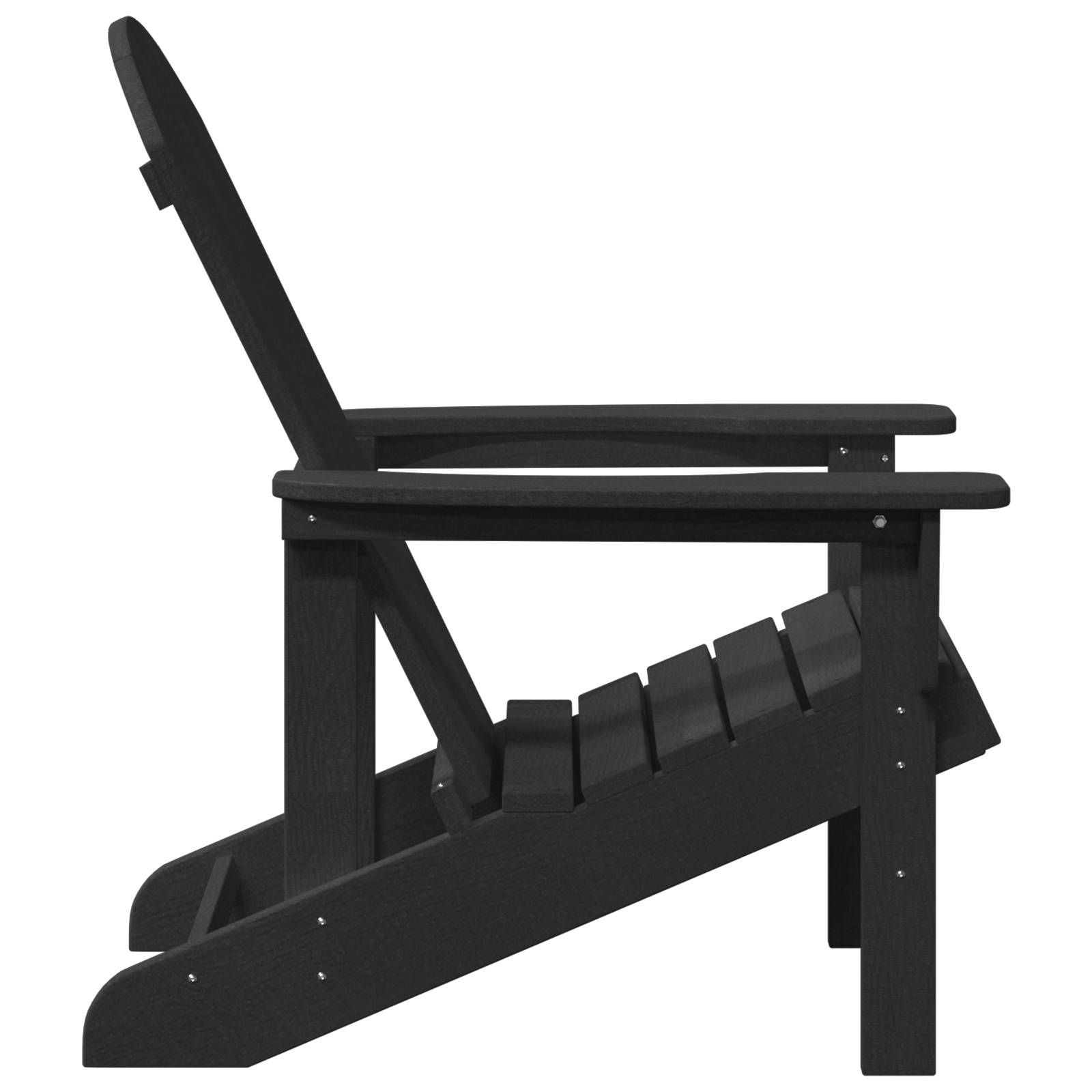 vidaXL Adirondack-Stuhl Schwarz 74x82x91 cm HDPE