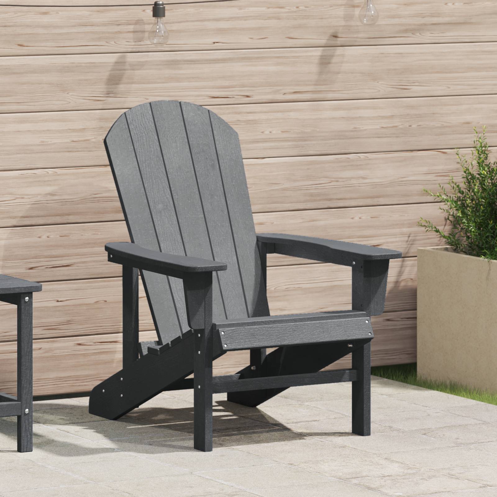 vidaXL Adirondack-Stuhl Hellgrau 74x82x91 cm HDPE