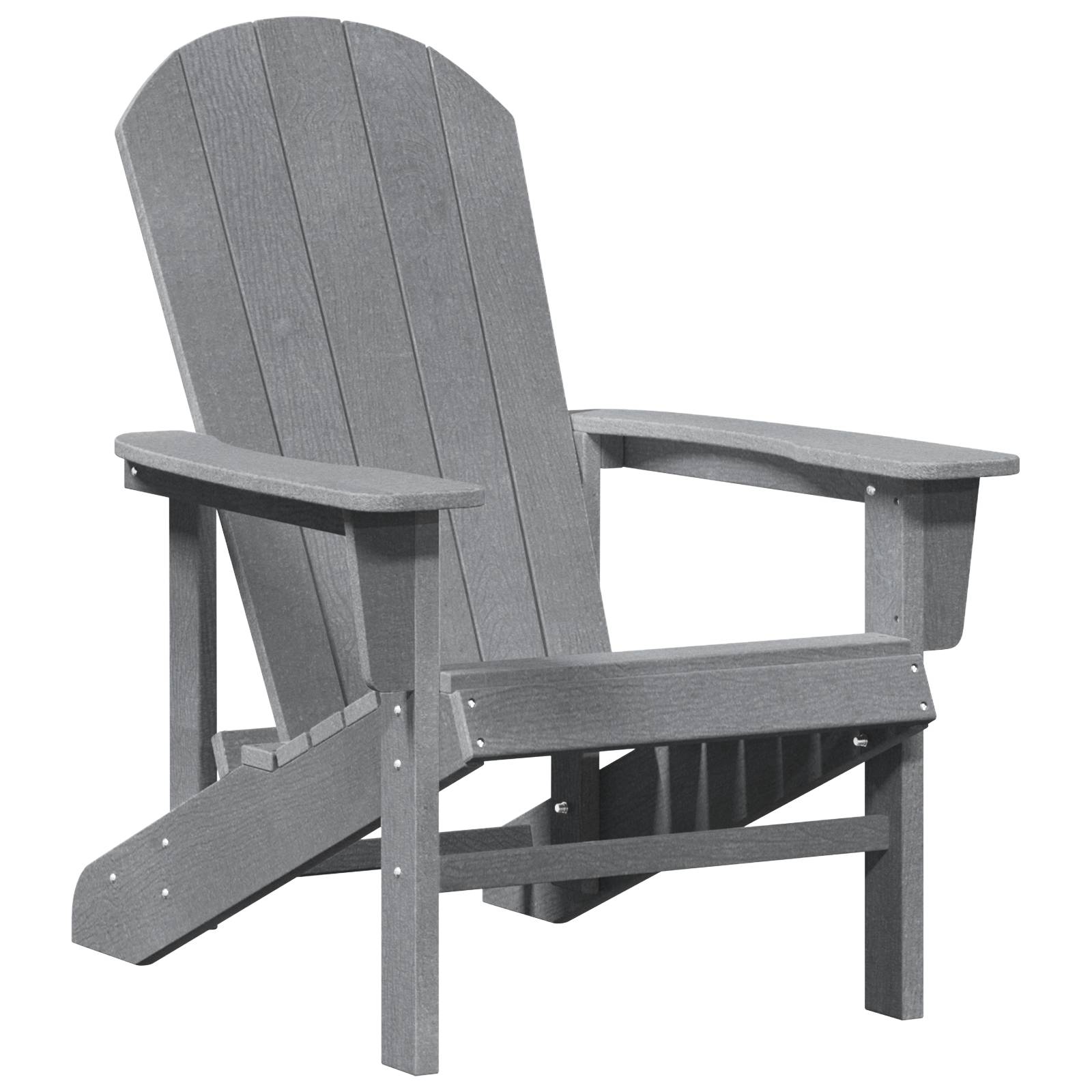 vidaXL Adirondack Stühle 2 Stück Hellgrau 74x82x90 cm HDPE