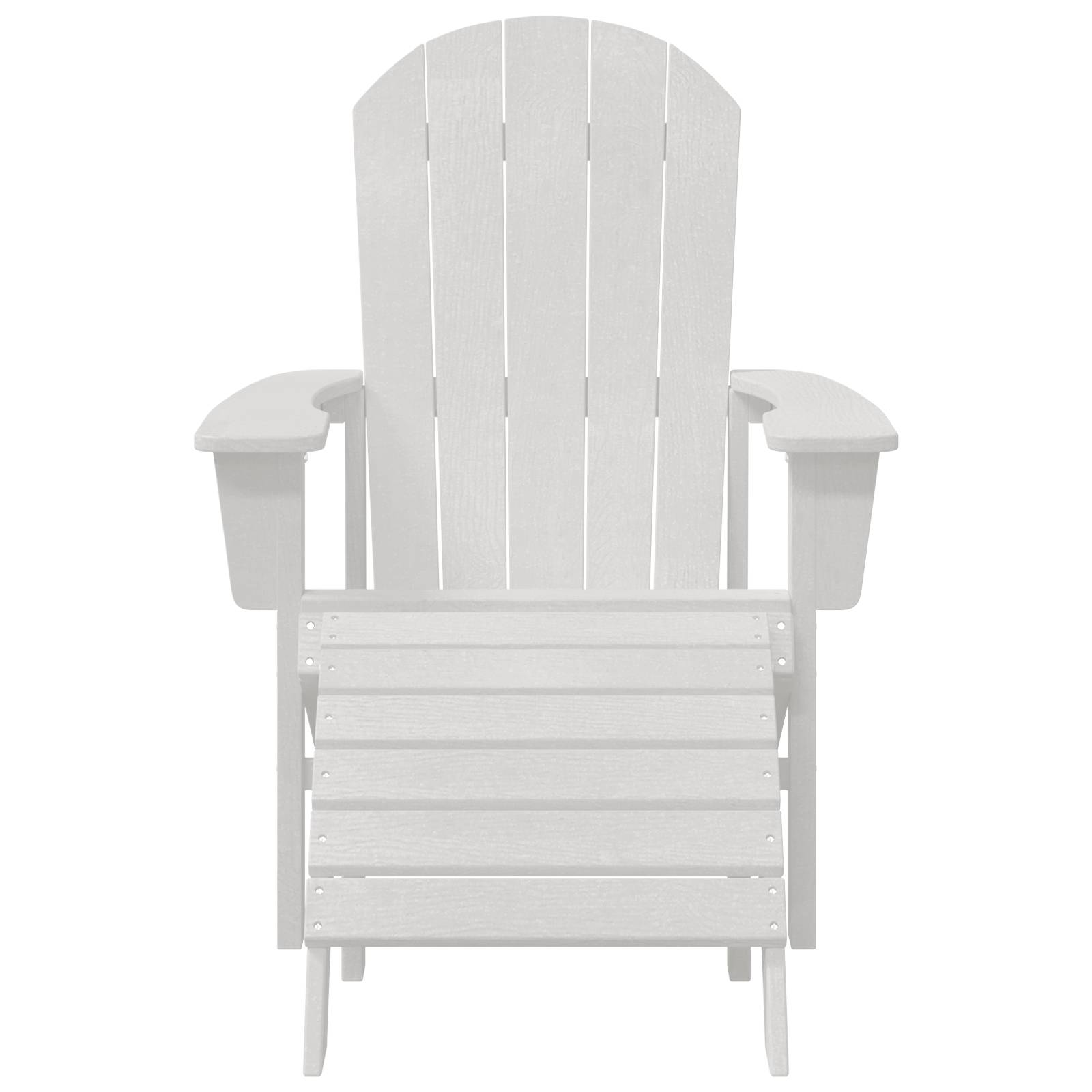 vidaXL Adirondack-Stuhl mit Fußstütze Weiß HDPE