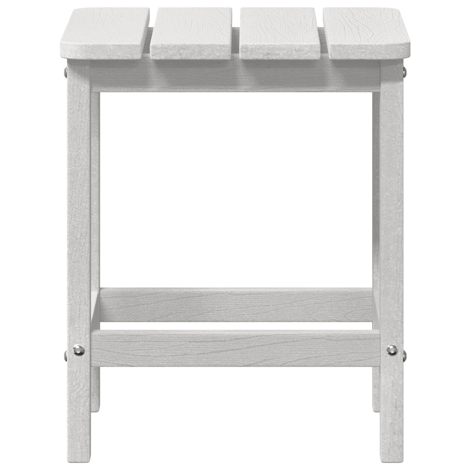 vidaXL Adirondack Beistelltisch Weiß 38x38x45 cm HDPE